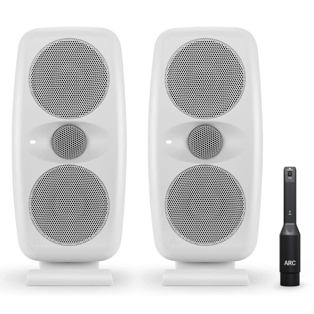 Paire d’IK Multimedia iLoud MTM + micro ARC + pieds + cartons d’origine