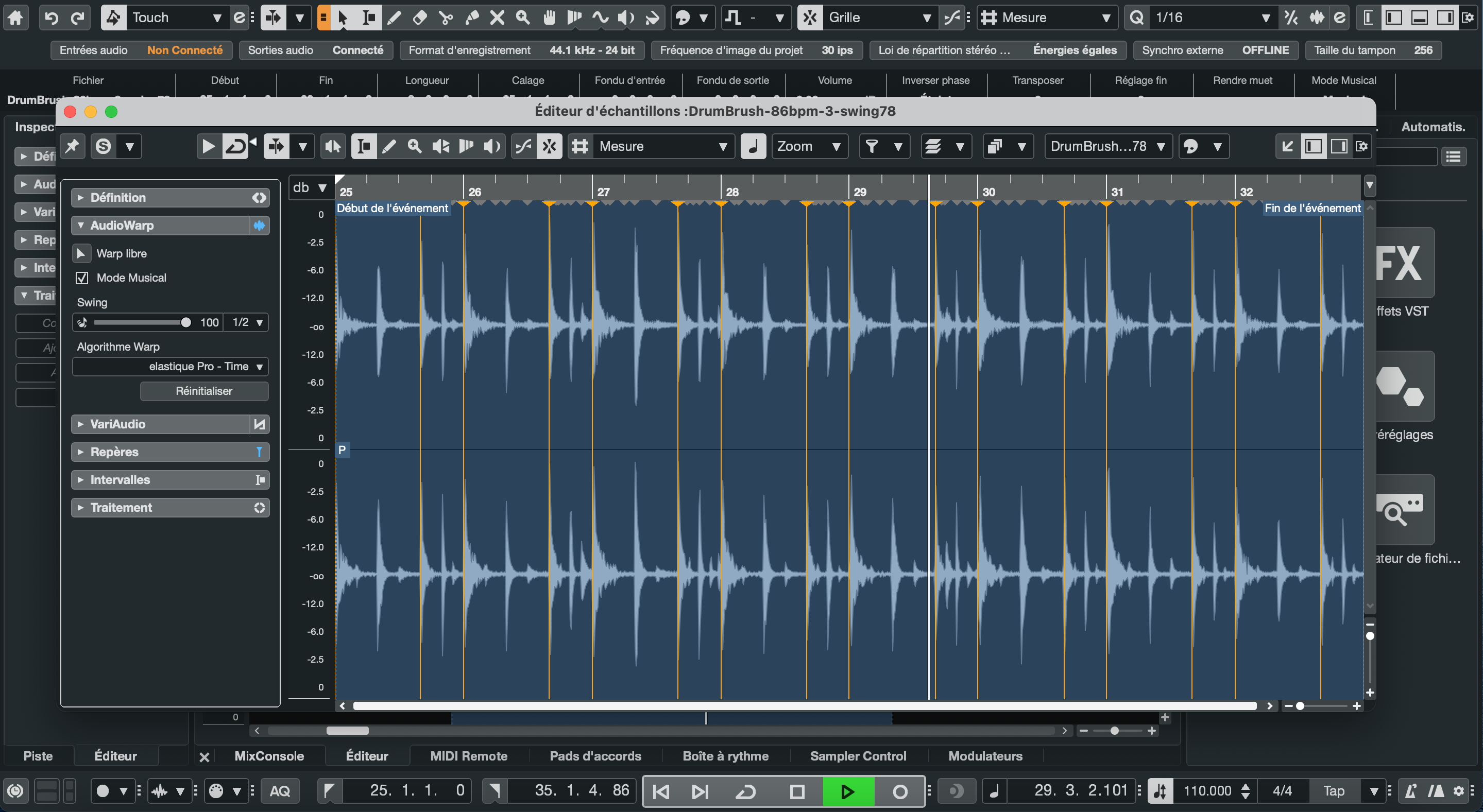 Cubase - Edition audio