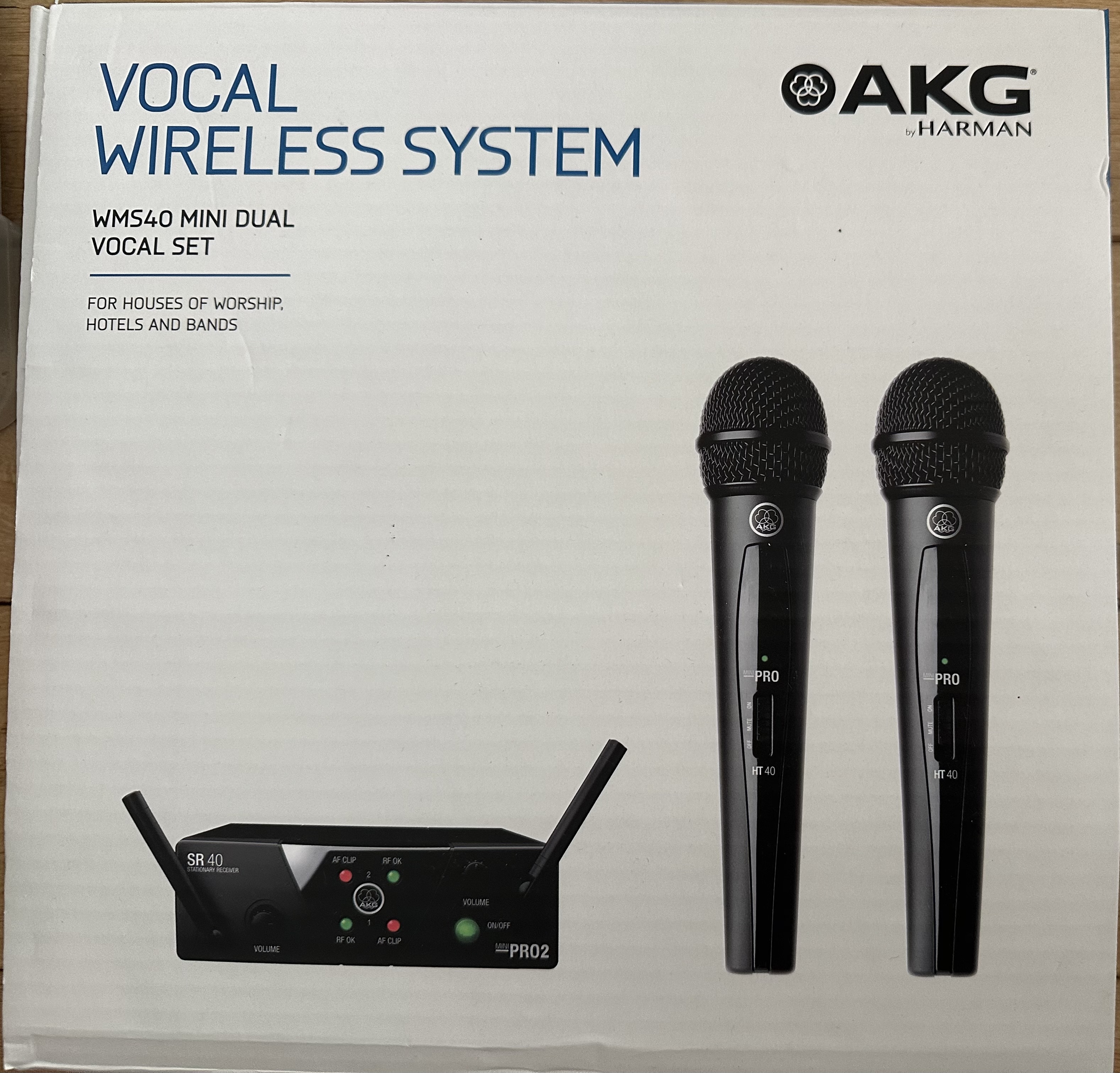 Pack double micros sans fil AKG WMS40 Mini Dual Vocal
