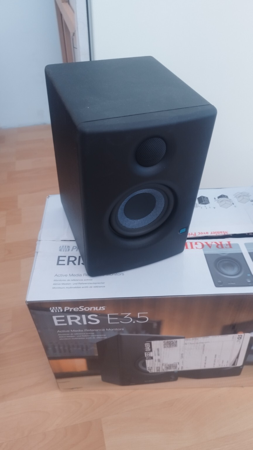 PreSonus Eris E3.5 - Paire d'enceintes de monitoring - Très bon état +Cable 2x Jack stéréo 6,3 mm  2x Jack