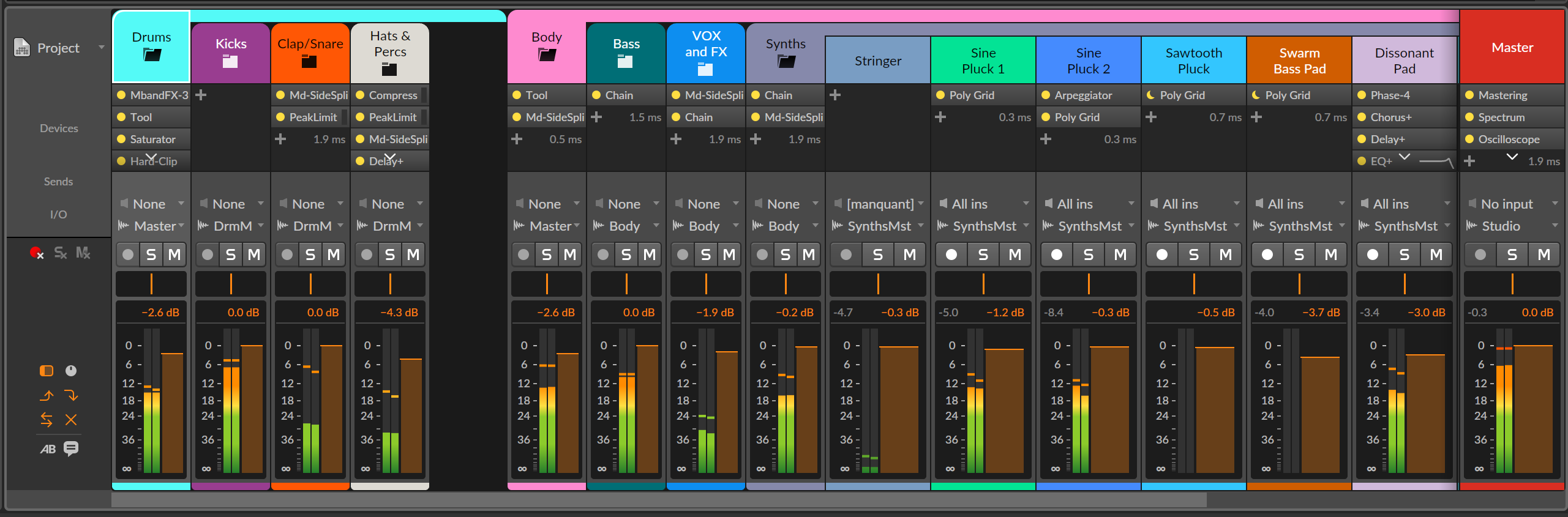 Bitwig 6 - Mixeur
