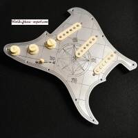 Plaque stratocaster Aluminium B,W & R Japan David Allen