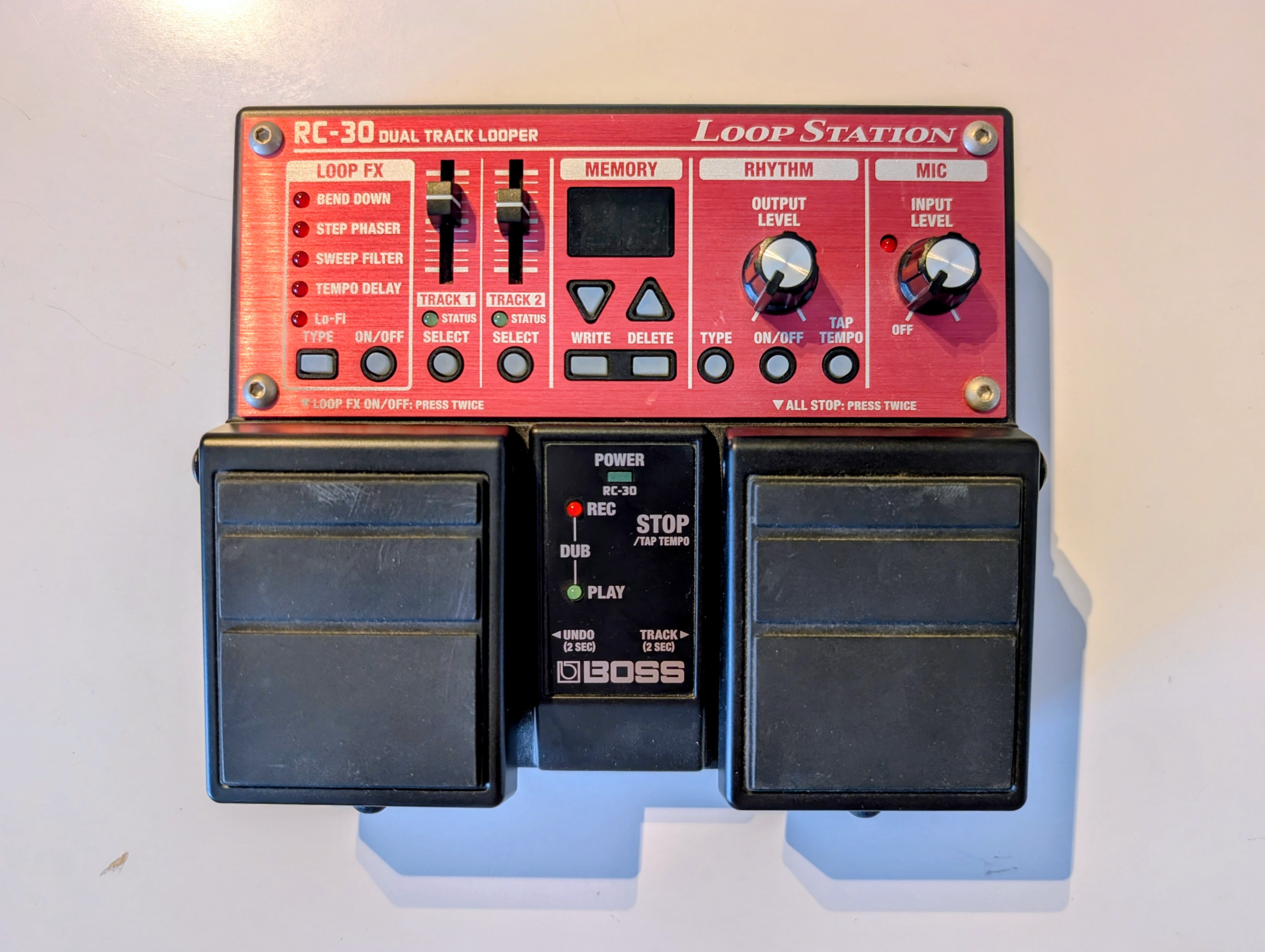 Boss rc30 Loop Station, pedale double loop