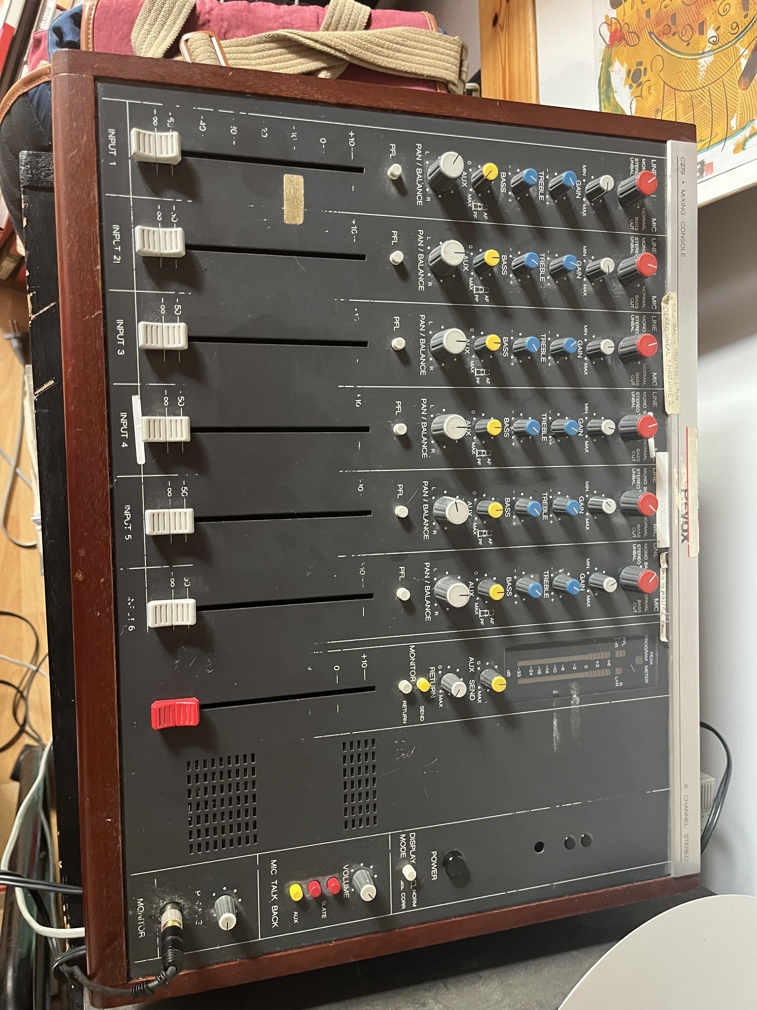 Vends table de mixage Revox C279 mixage analogique 6 canaux stereo vintage - bon état