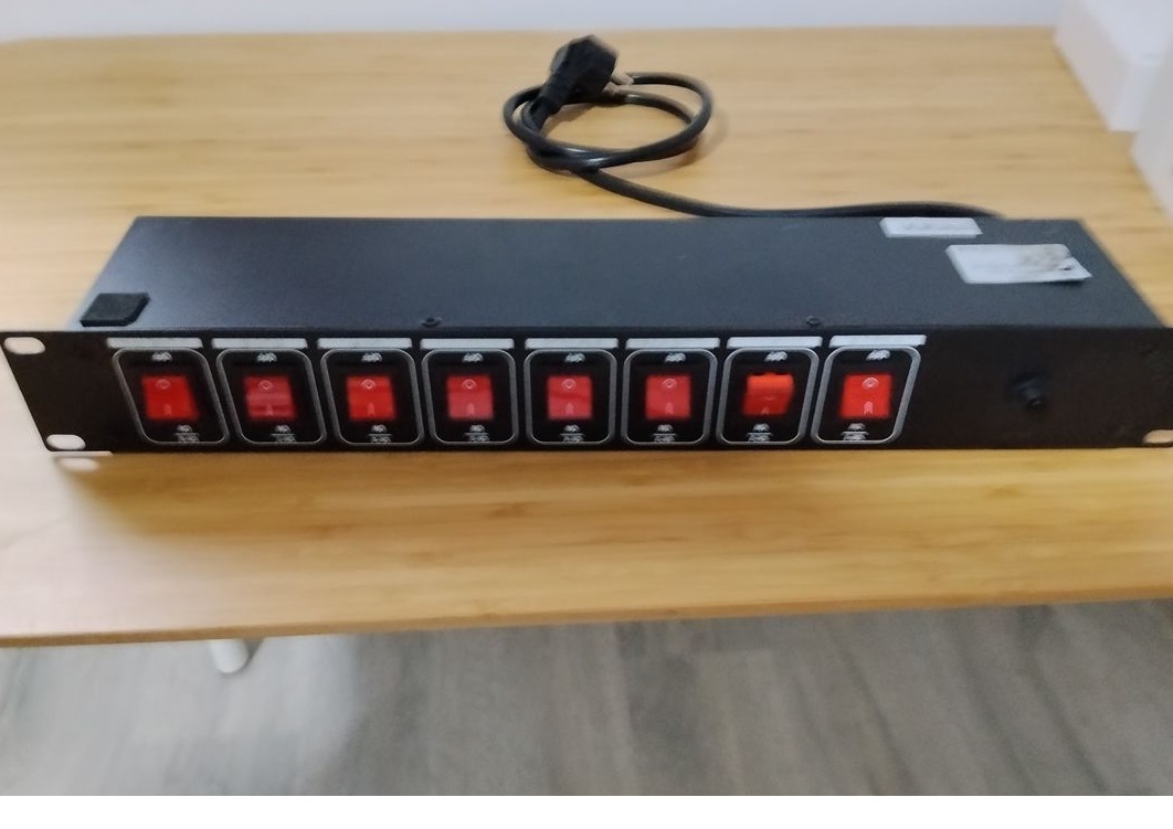 Vds Ibiza Lc806S Boîtier Multiprise Lumière 8 Voies 19"