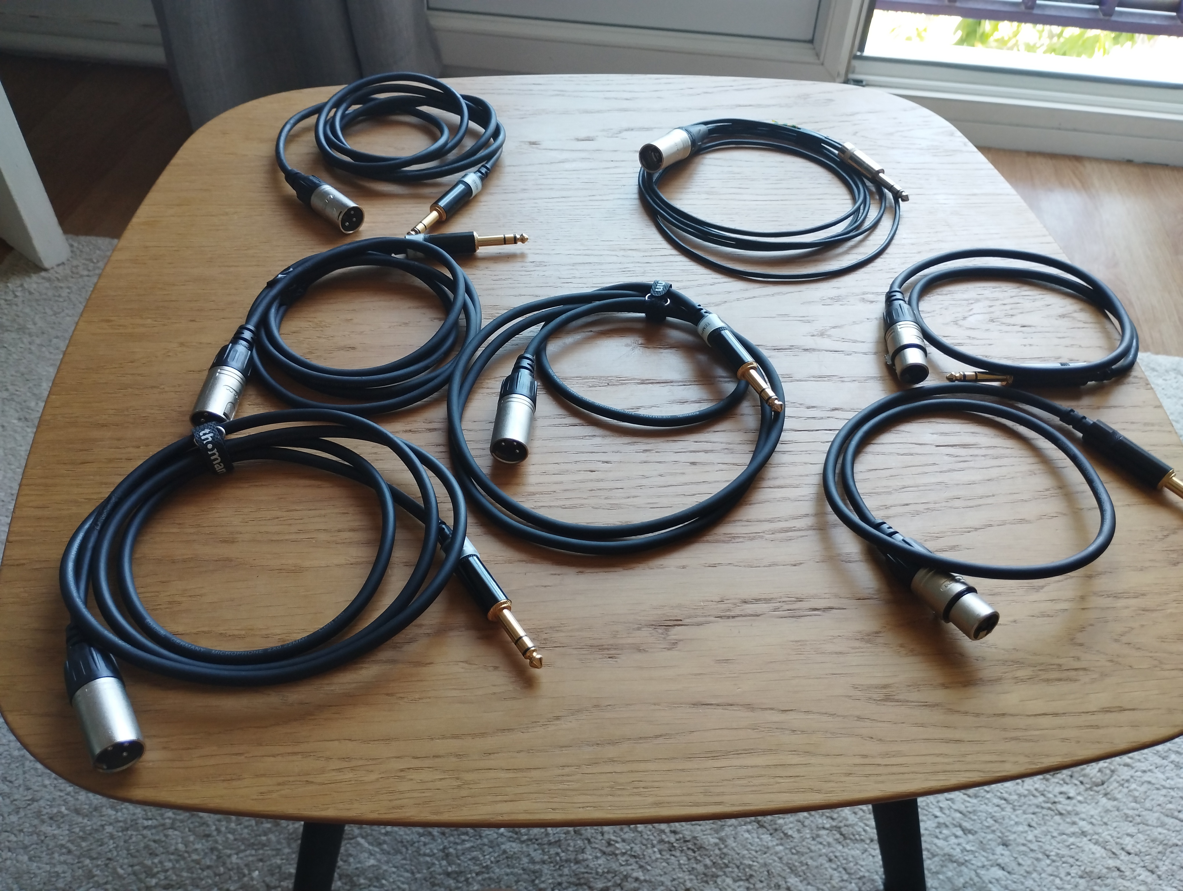Vends lot de câbles Cordial XLR Jack