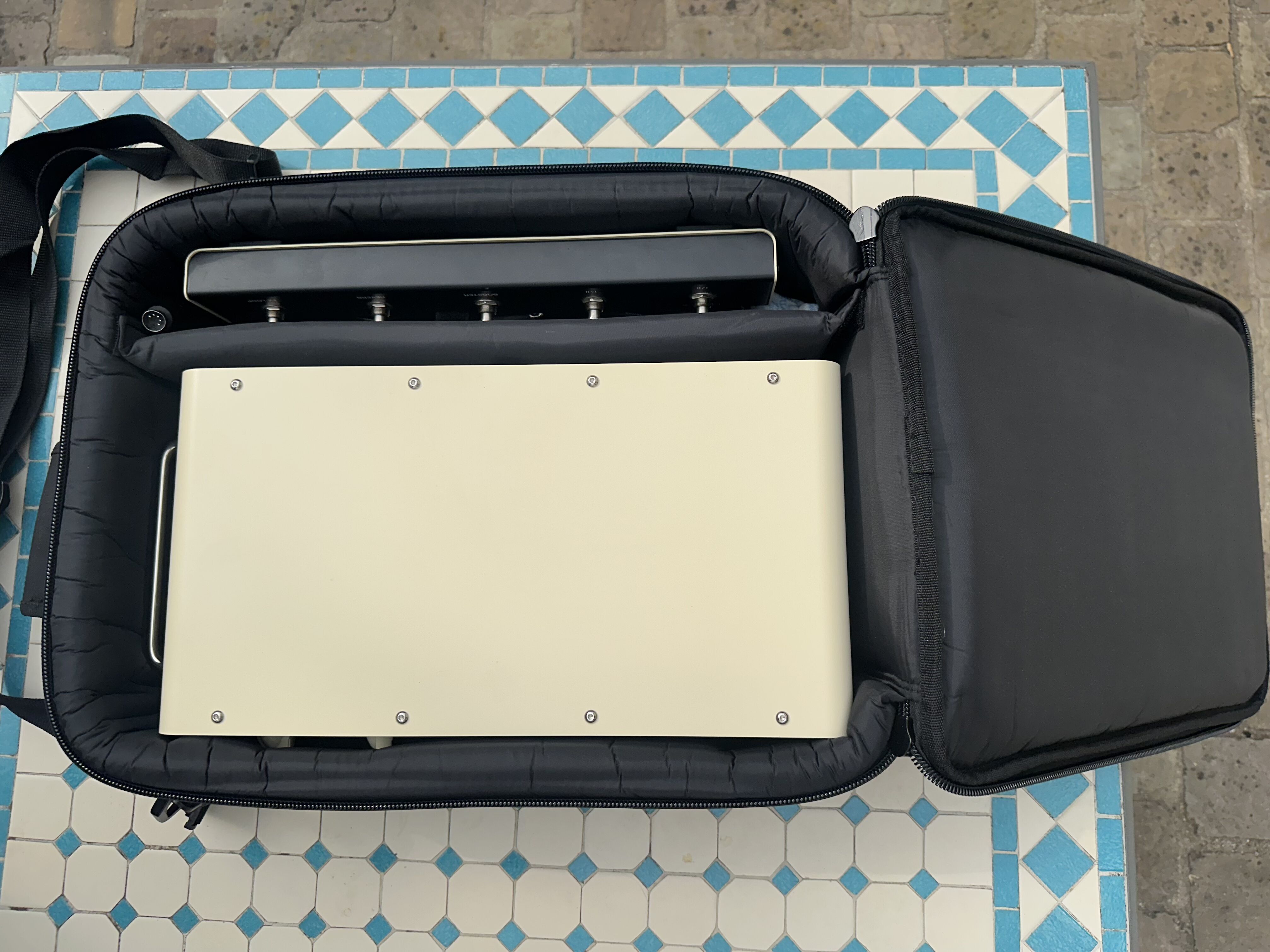 Tête Yamaha THR100H Dual avec son switch et sa housse de transport