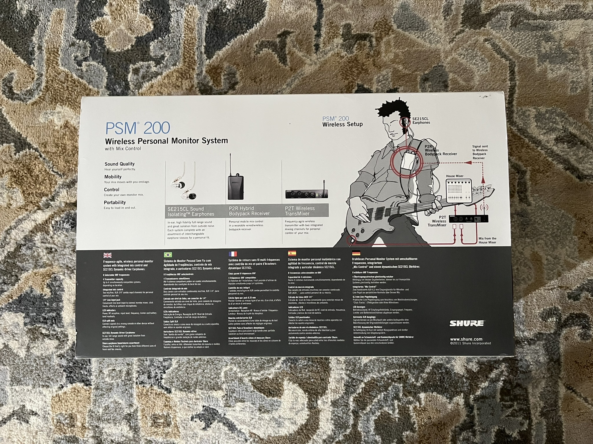Système In-Ear Monitor Shure PSM200 – Pack Complet (+ Facture Thomann)