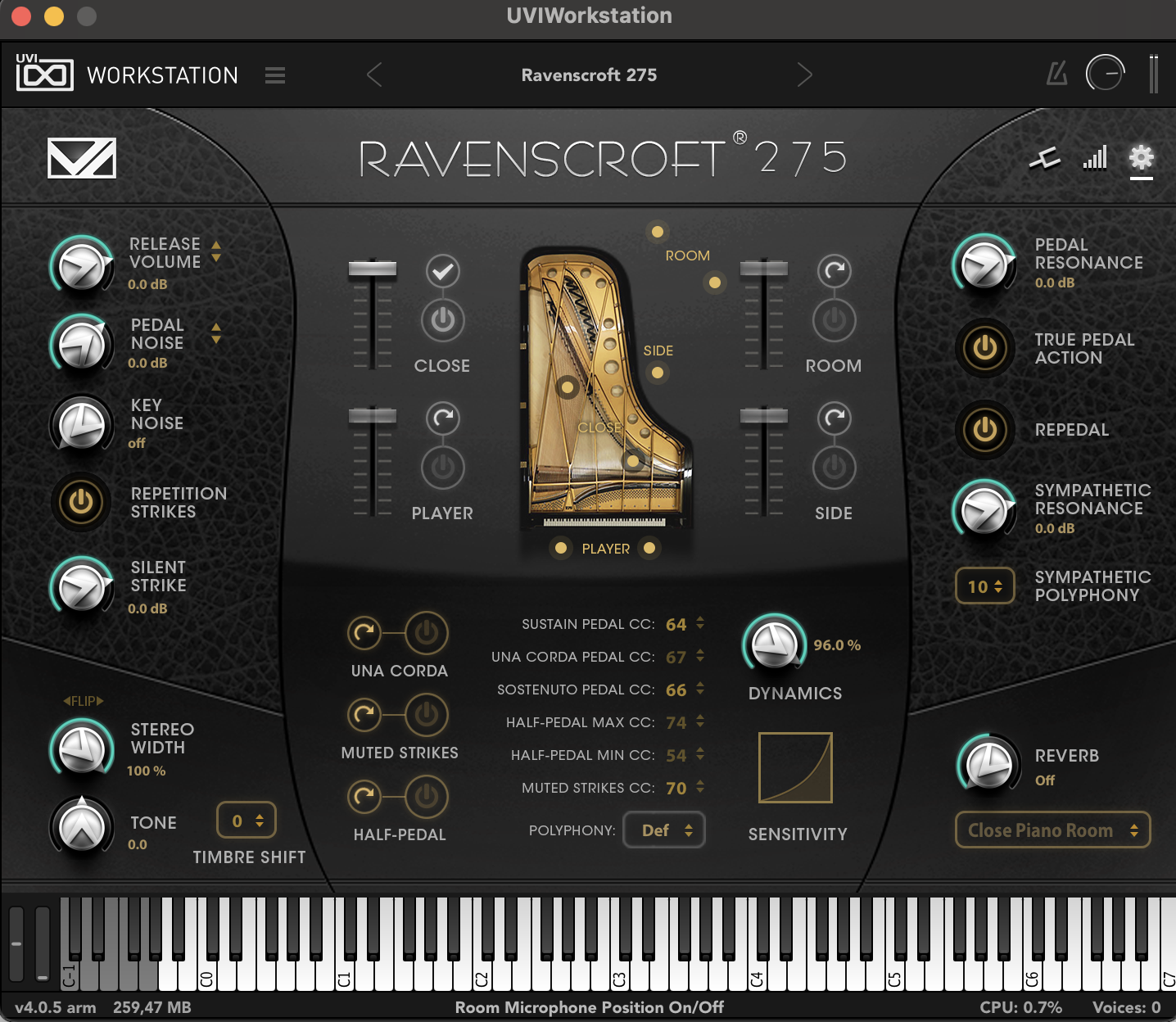VI Labs Ravenscroft 275 - Licence iLok (Piano Virtuel)