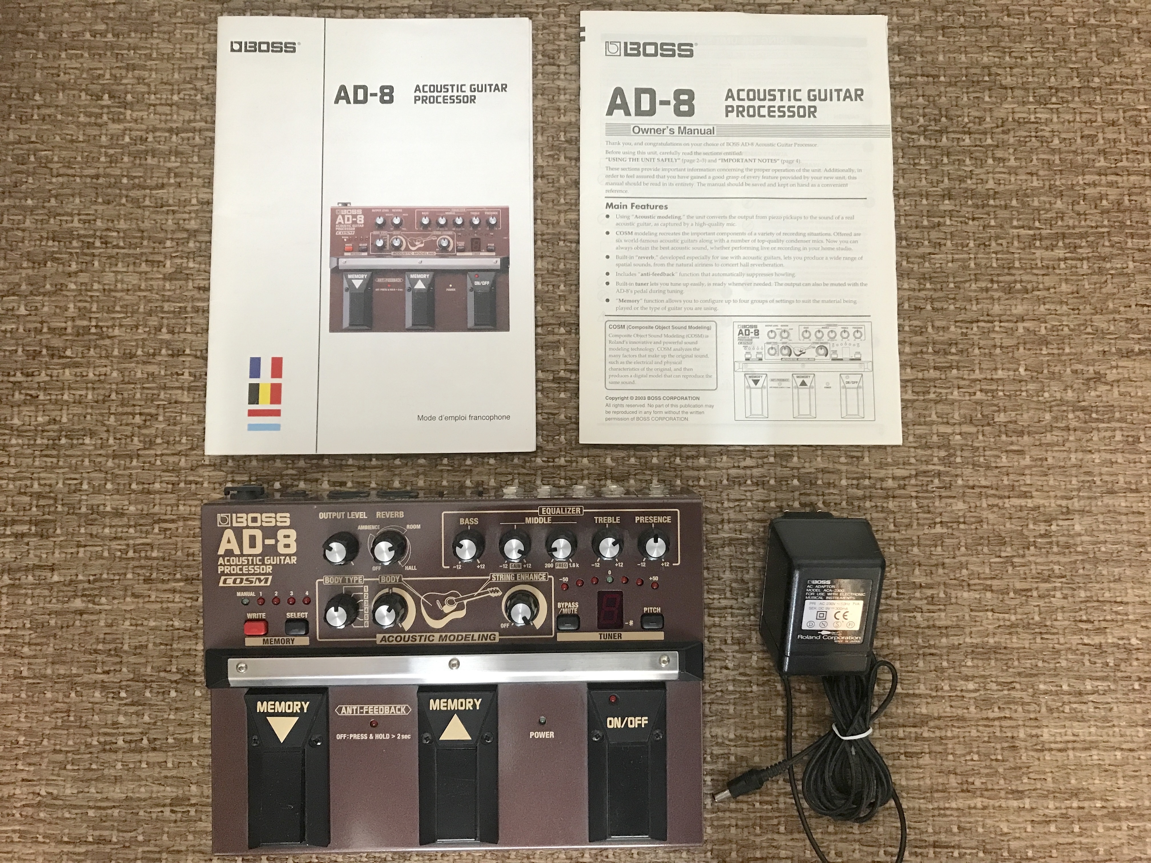 Boss AD-8 Processeur Guitare Acoustique TBE