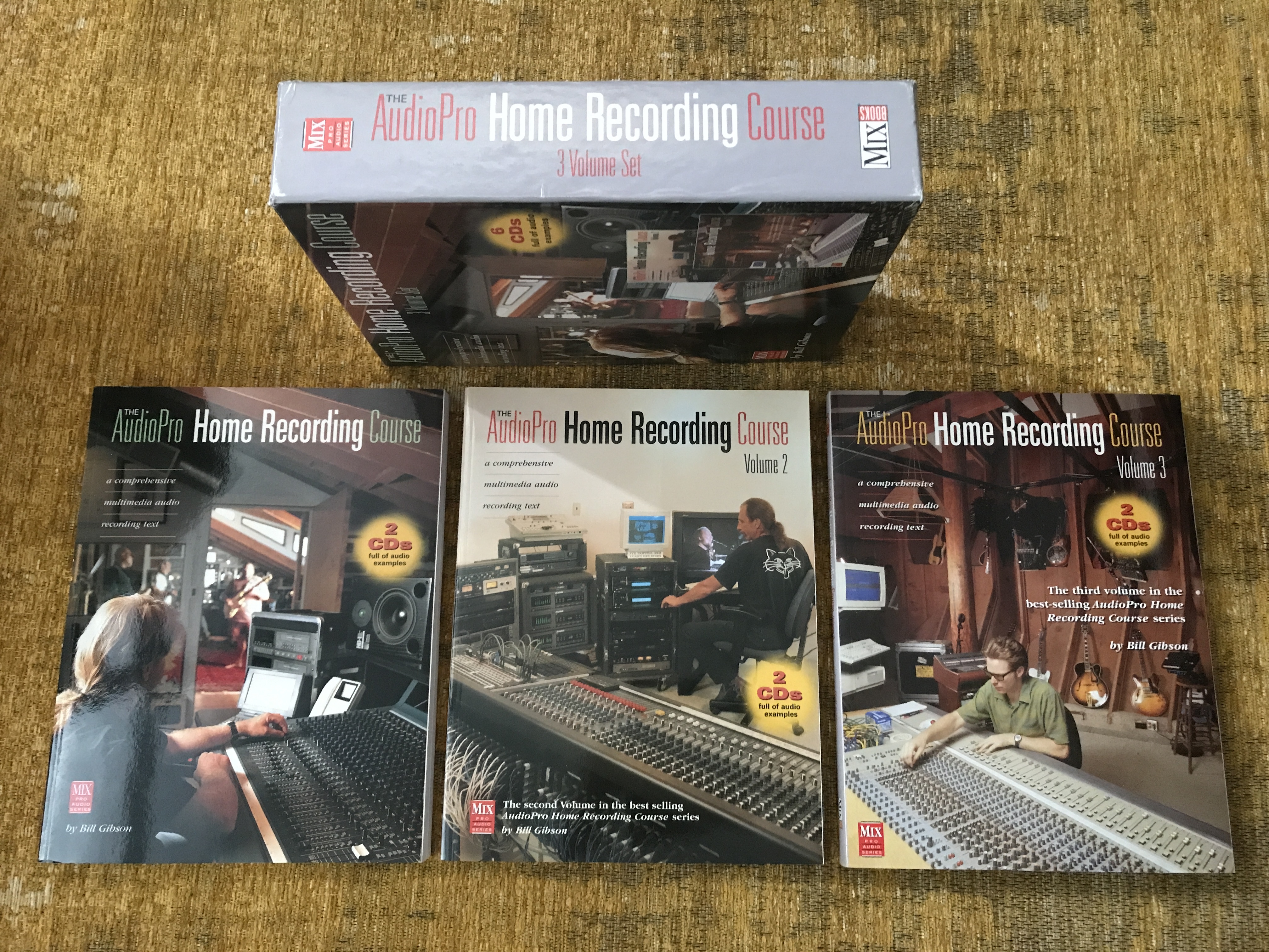 Audio Pro Home Recording Course by Bill Gibson 3 Books + 6 CDs
