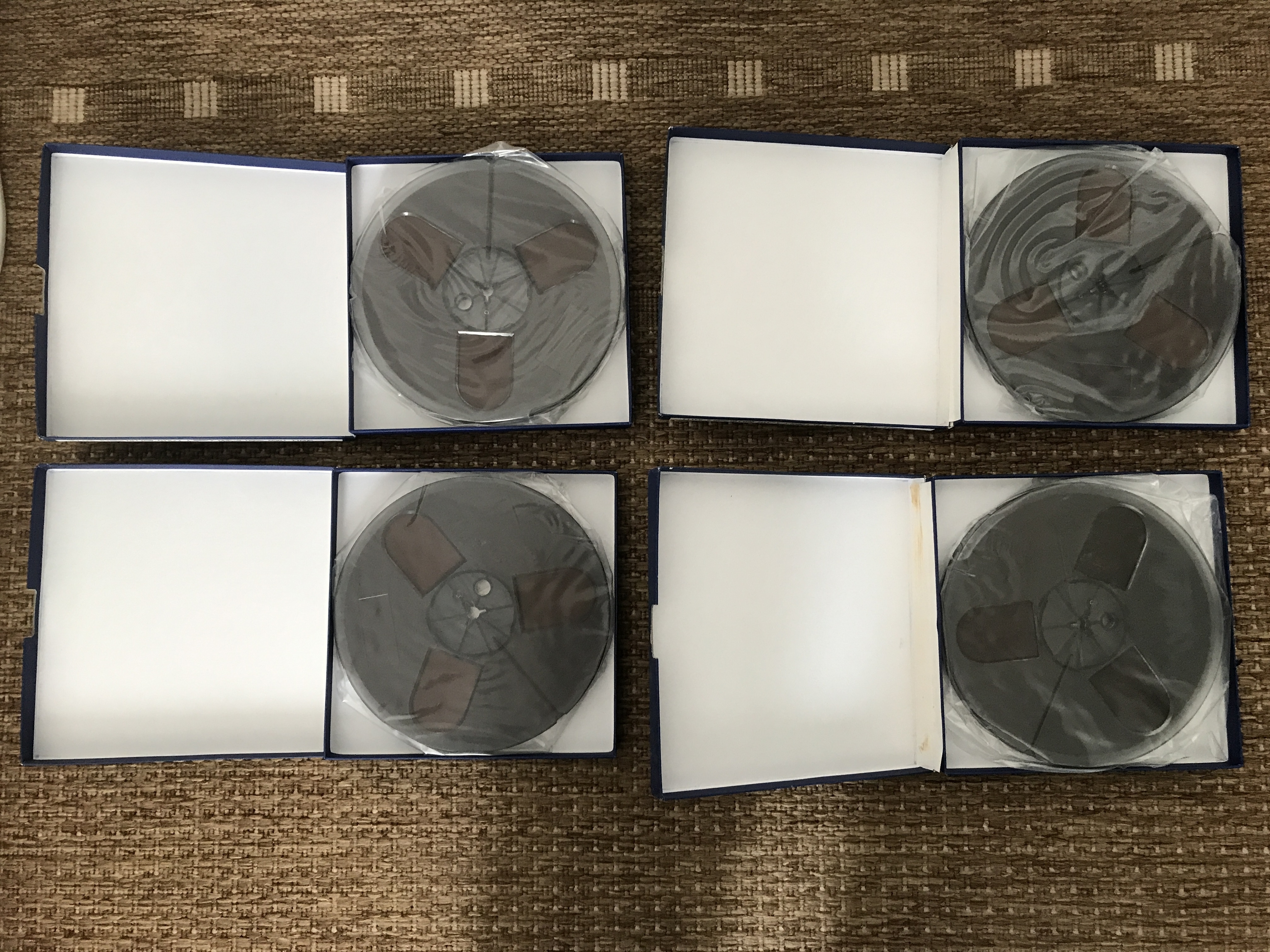 Lot de 4 Bandes Reel to Reel 1/4 Pouces Neuves 