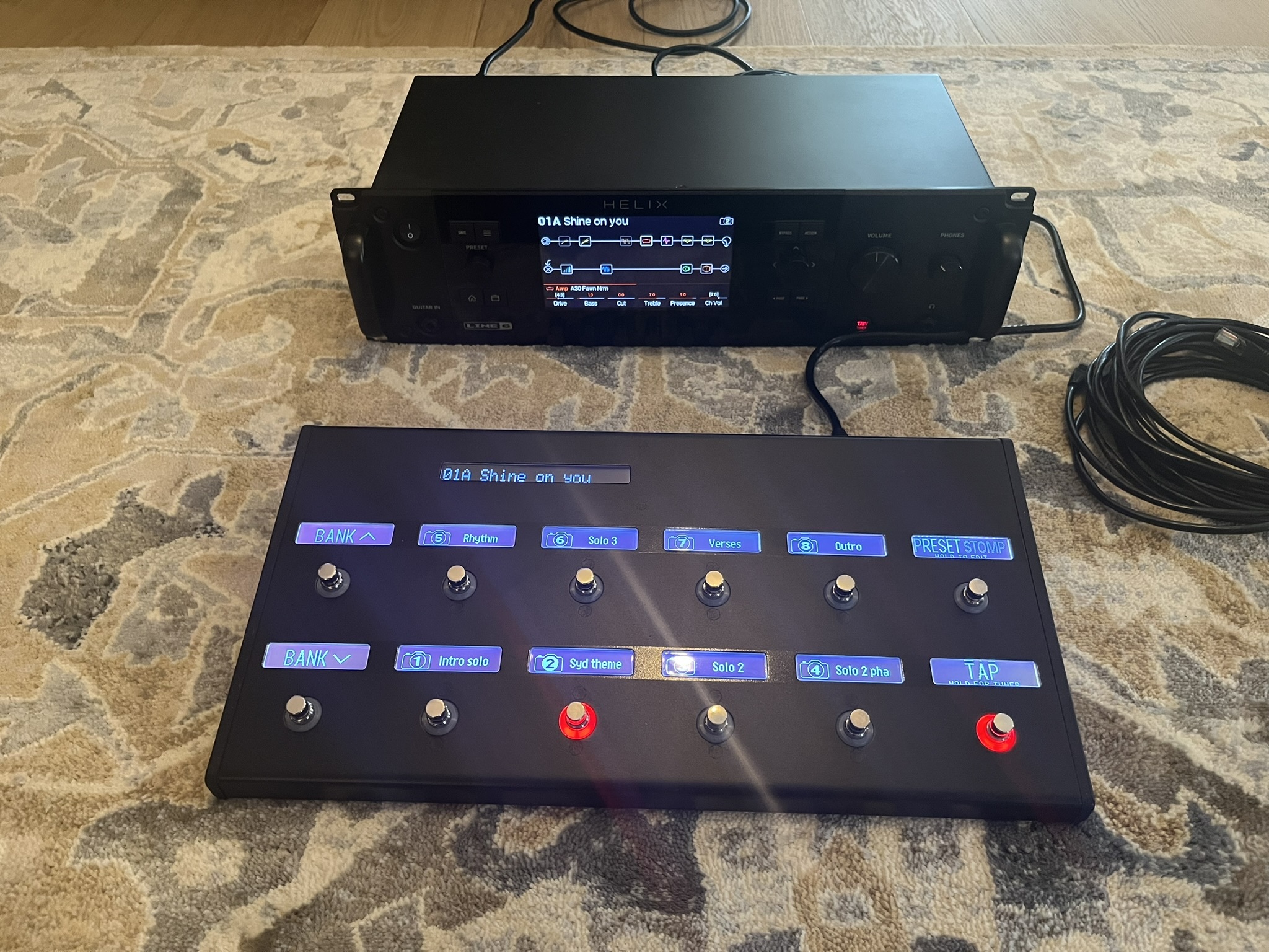 [VENDS] Pack Line 6 Helix Rack + Helix Control + Presets Pink Floyd