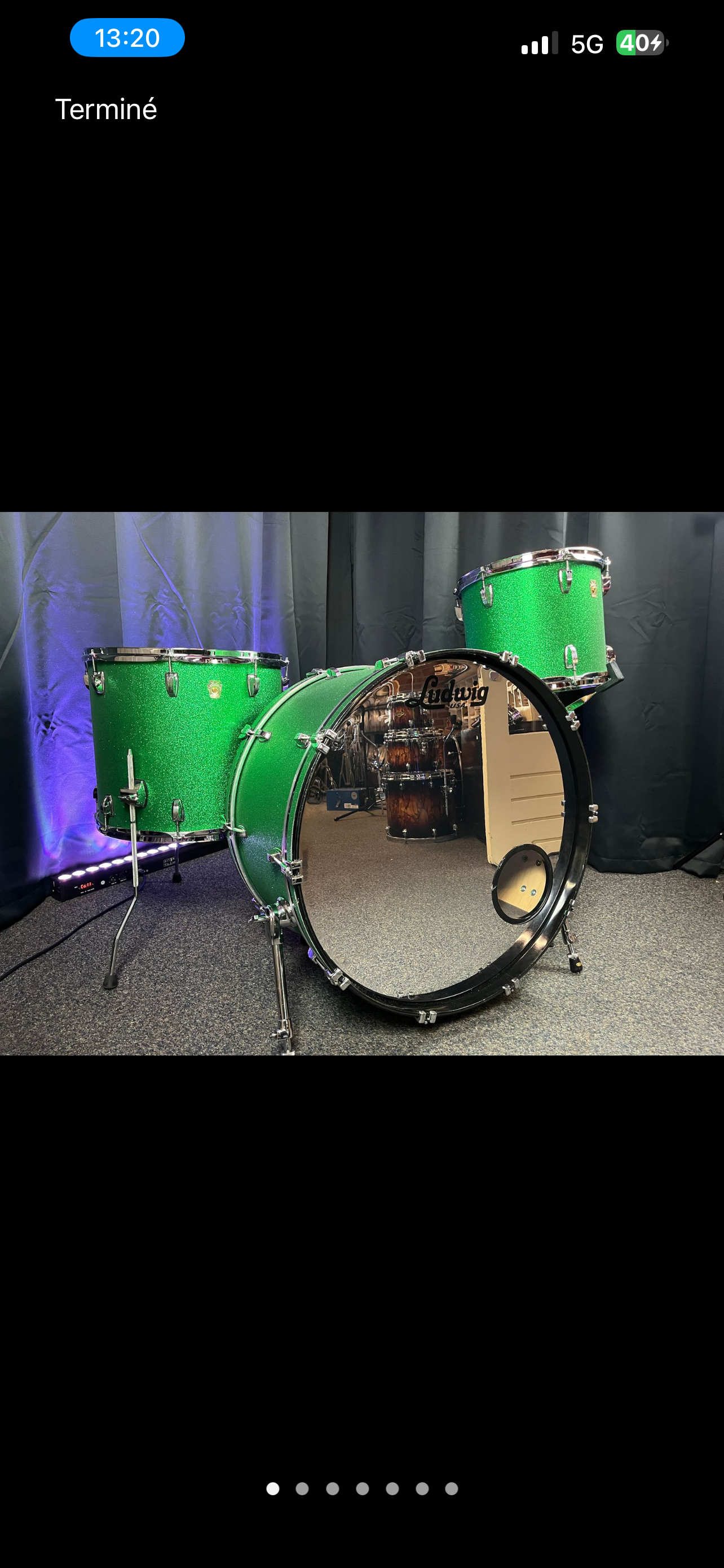Ludwig classic maple Green sparkle