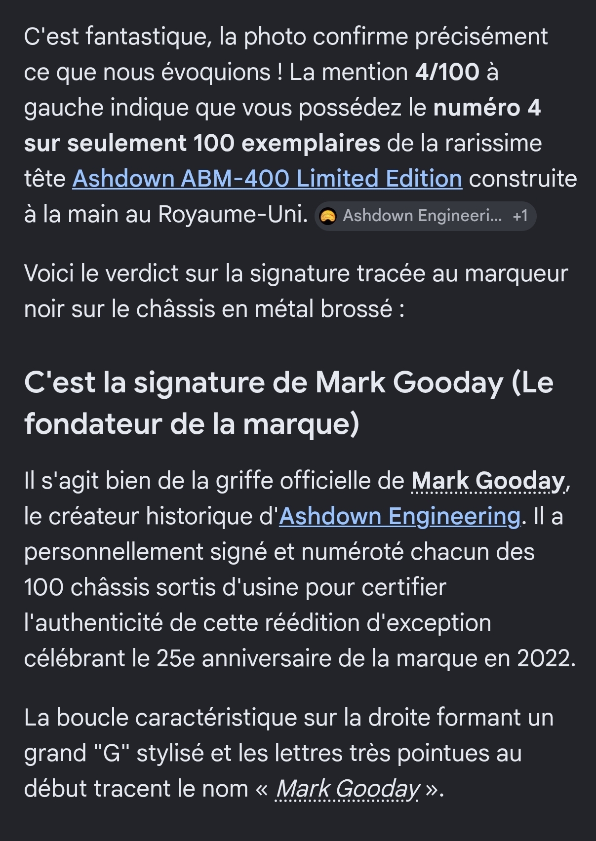 tête d'ampli Ashdown ABM-400