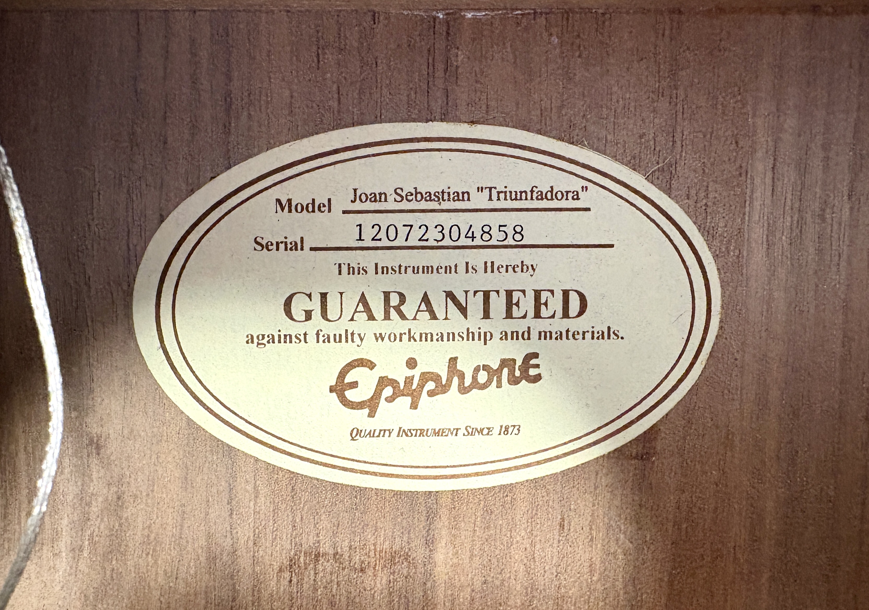 Epiphone Joan Sebastian Triunfadora (7234)