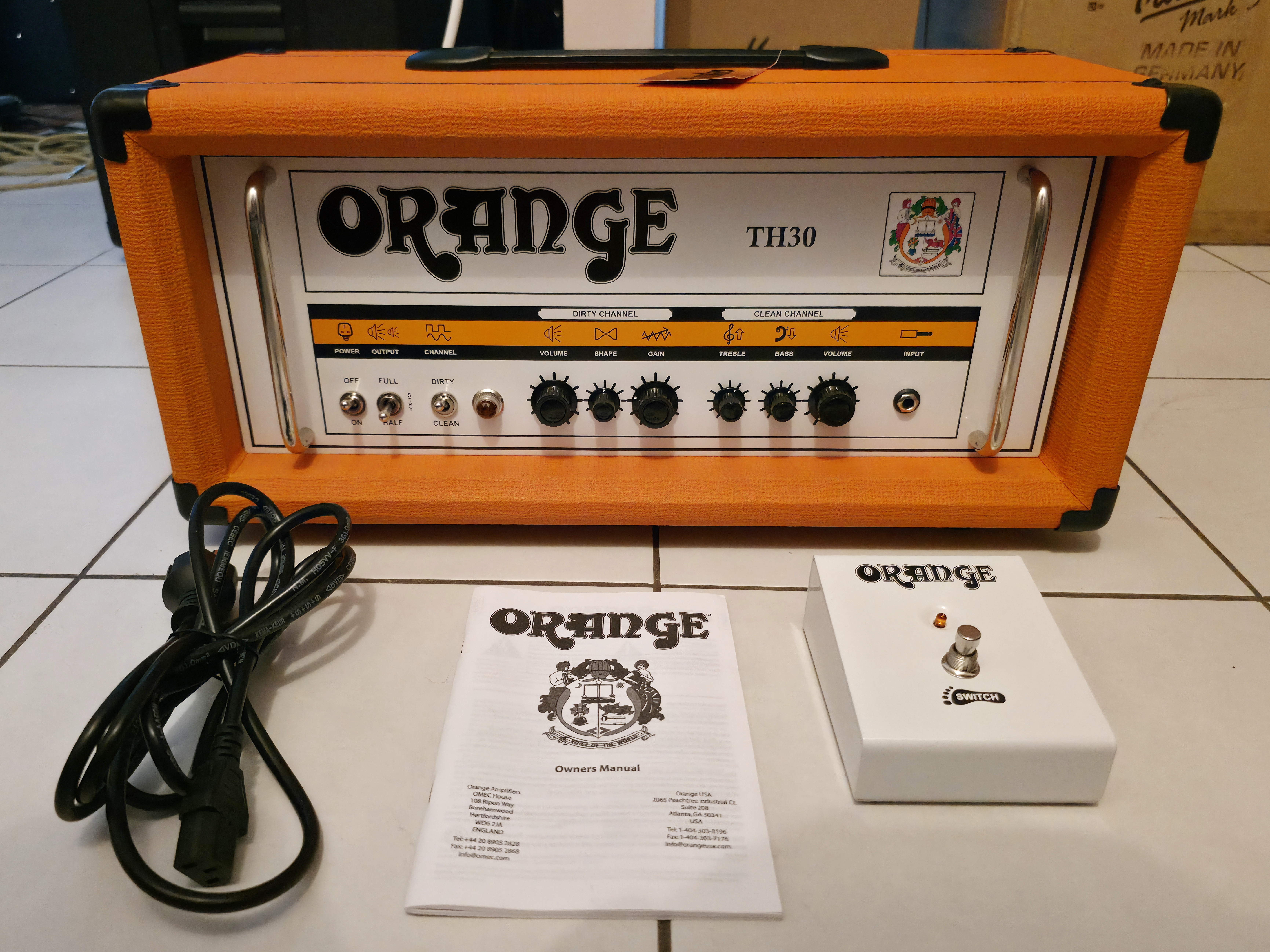 Orange Thunder TH30 + Footswitch Orange FS-1