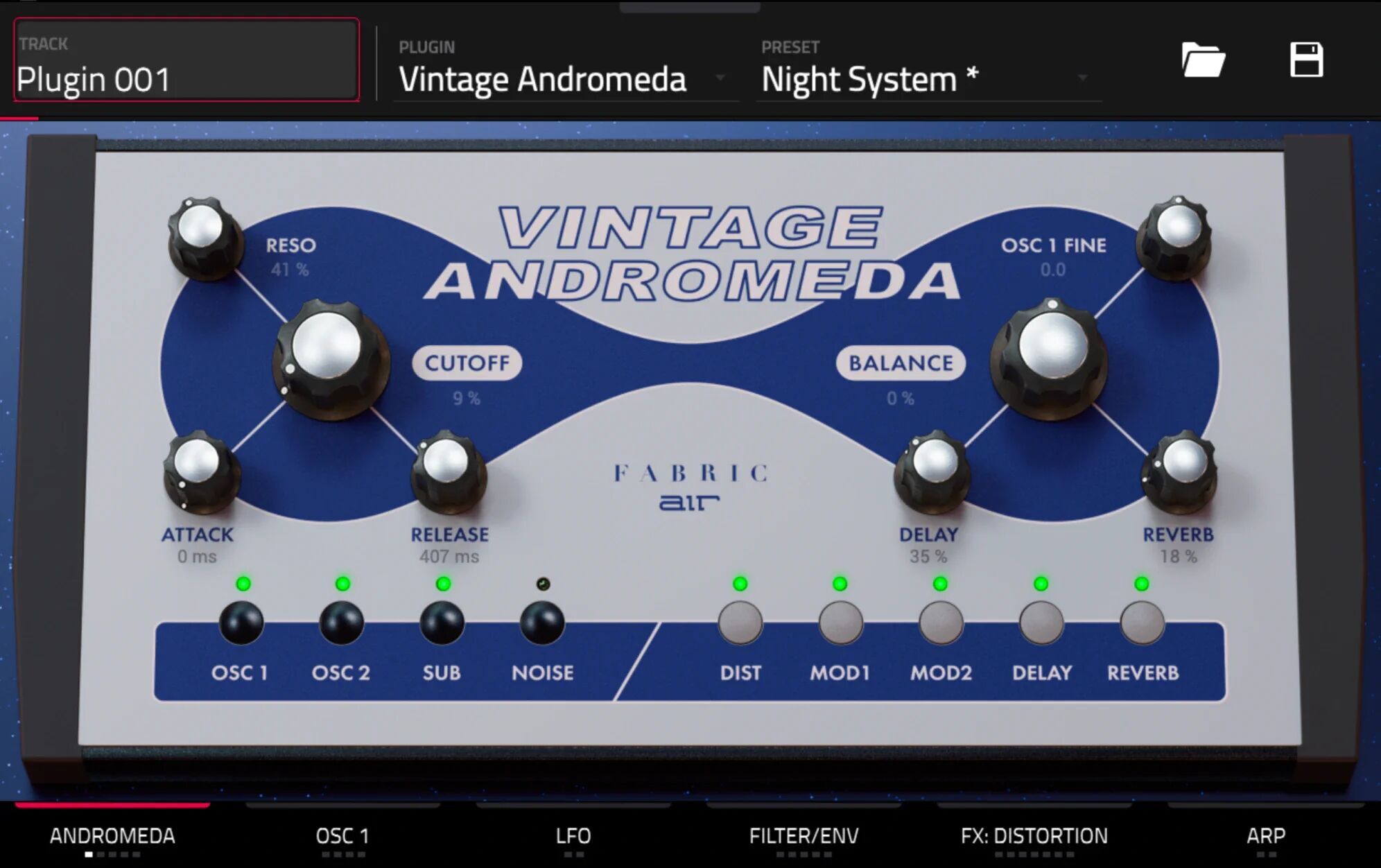 Fabric Vintage Andromeda
