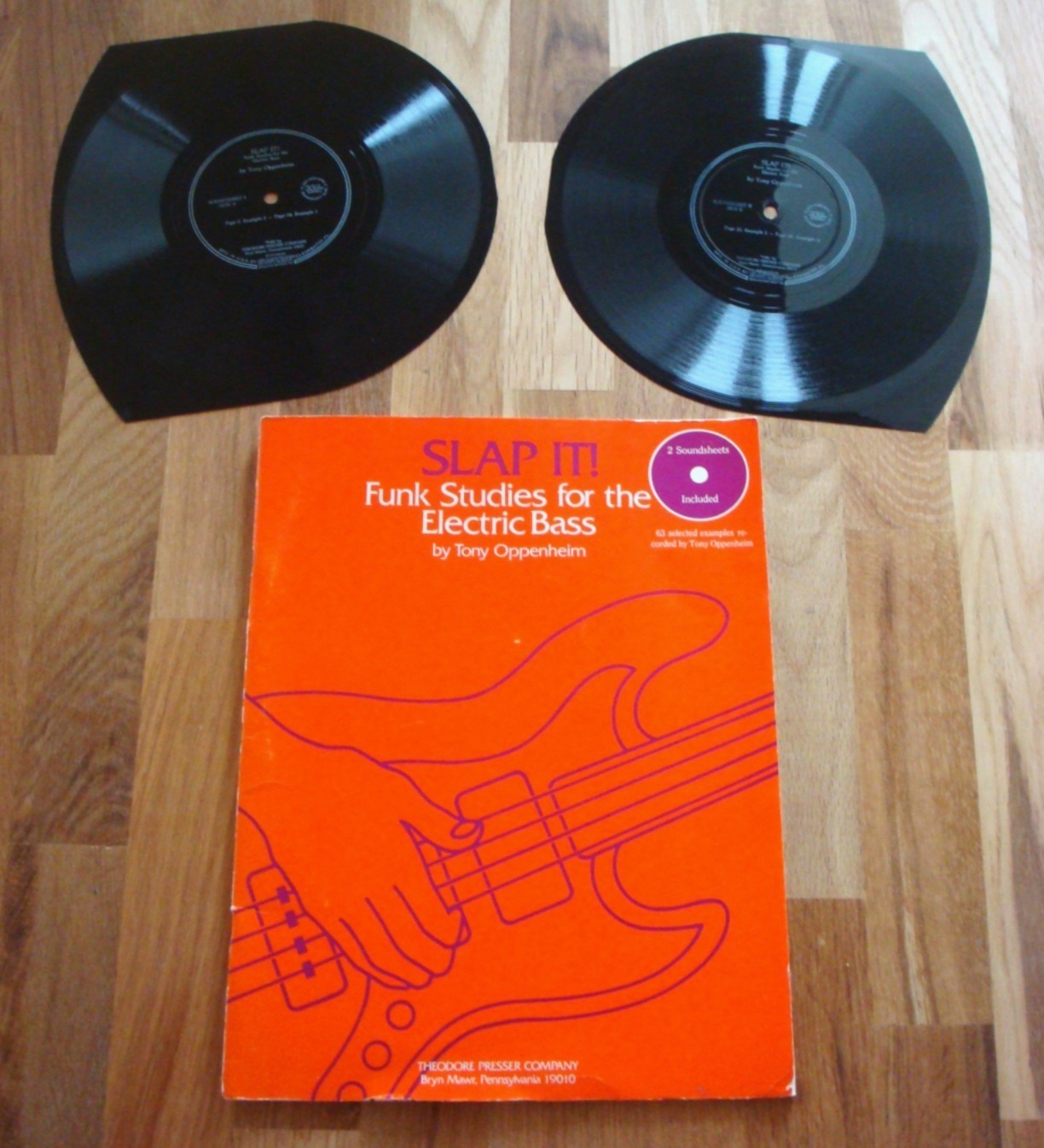 Méthode de basse Slap It ! de Tony Oppenheim – Vintage (1981) avec 2 disques vinyles - collector