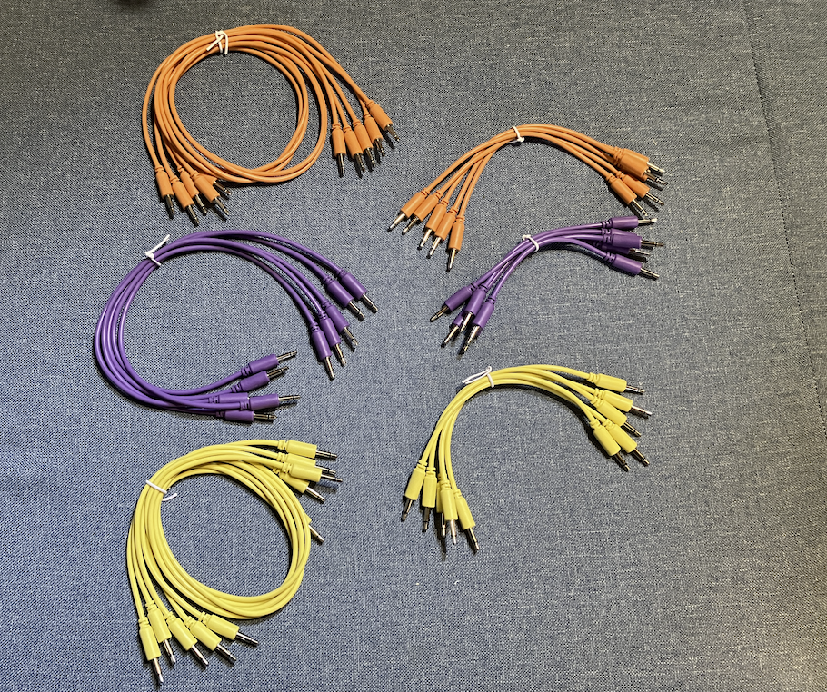 Pack Sun de 15 câbles de patch mini jack 3,5mm mono pour synthétiseurs modulaires Eurorack, similaires aux câbles Intellijel