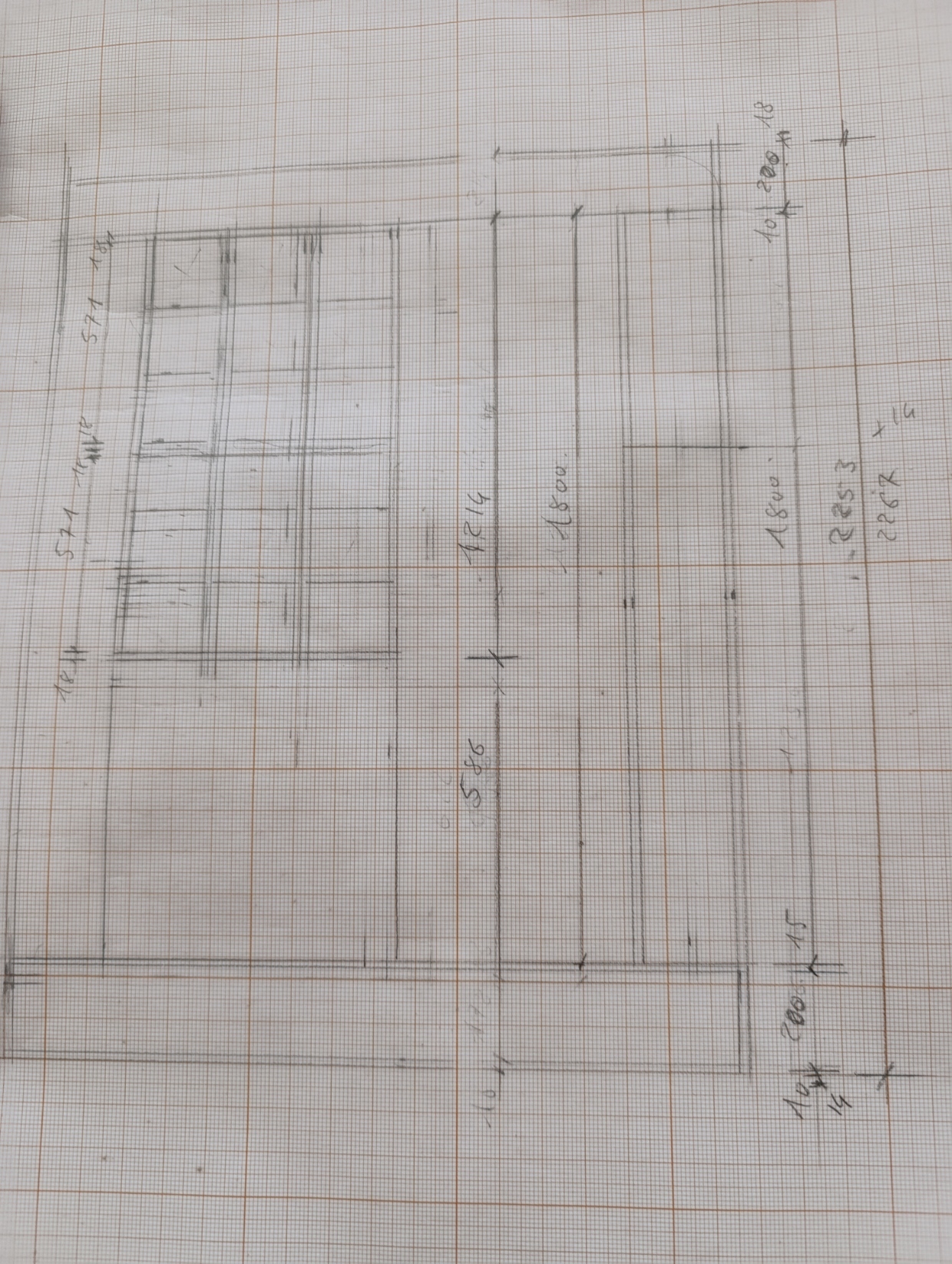 PLAN FACADE COTE LARGEUR