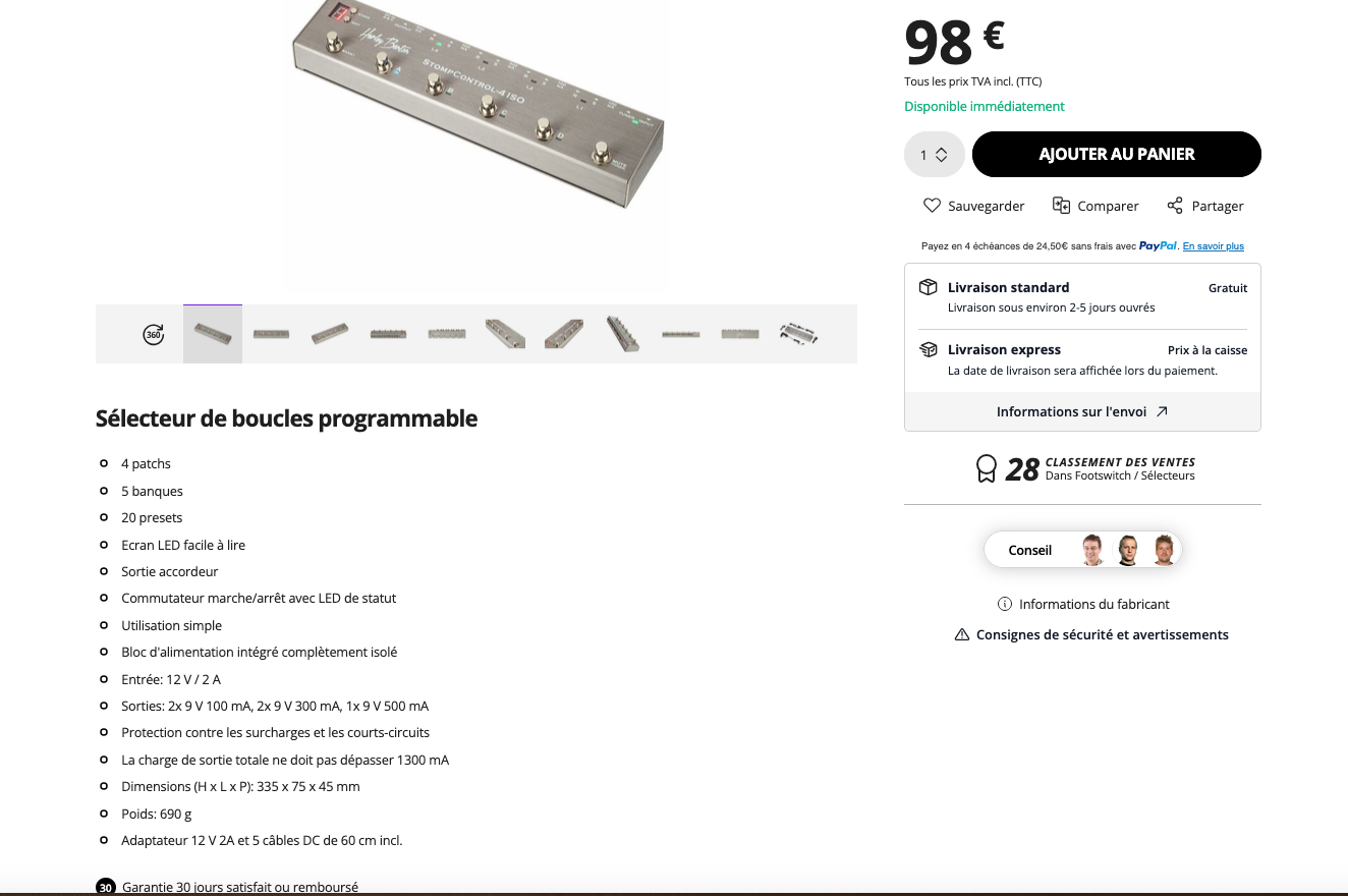 Selecteur de boucles Behringer