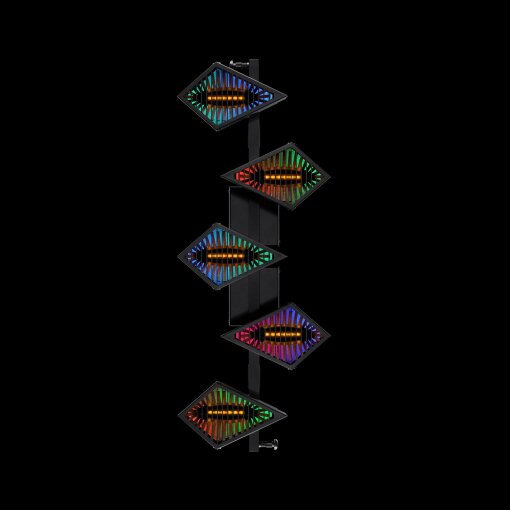 ZYAVA Front haloLED10surfGLOW-mix BlackBg ZYAVA Front haloLED10surfGLOW-mix BlackBg
