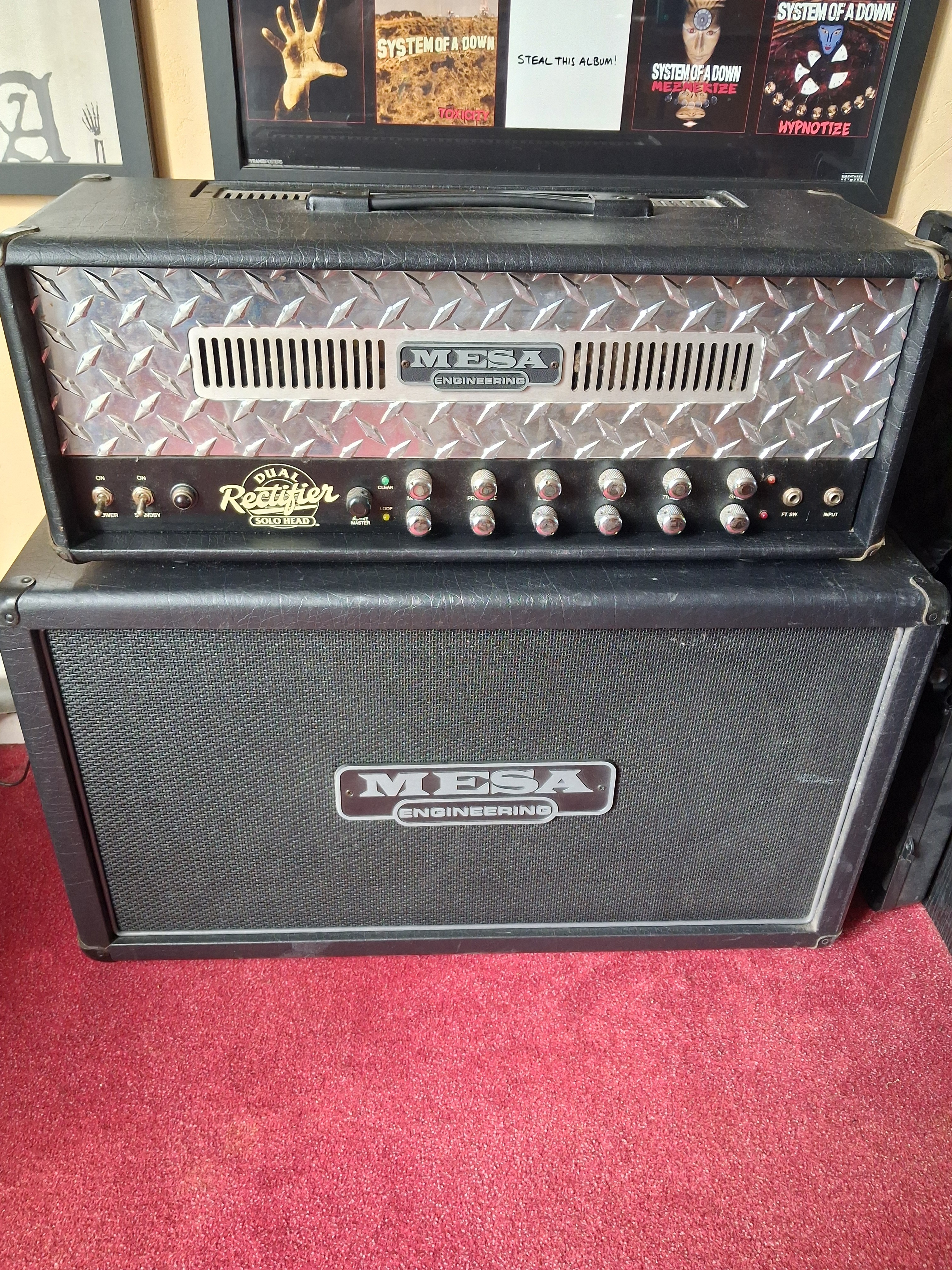 Mesa boogie dual rectifier + flight Thon + cab recto 2x12