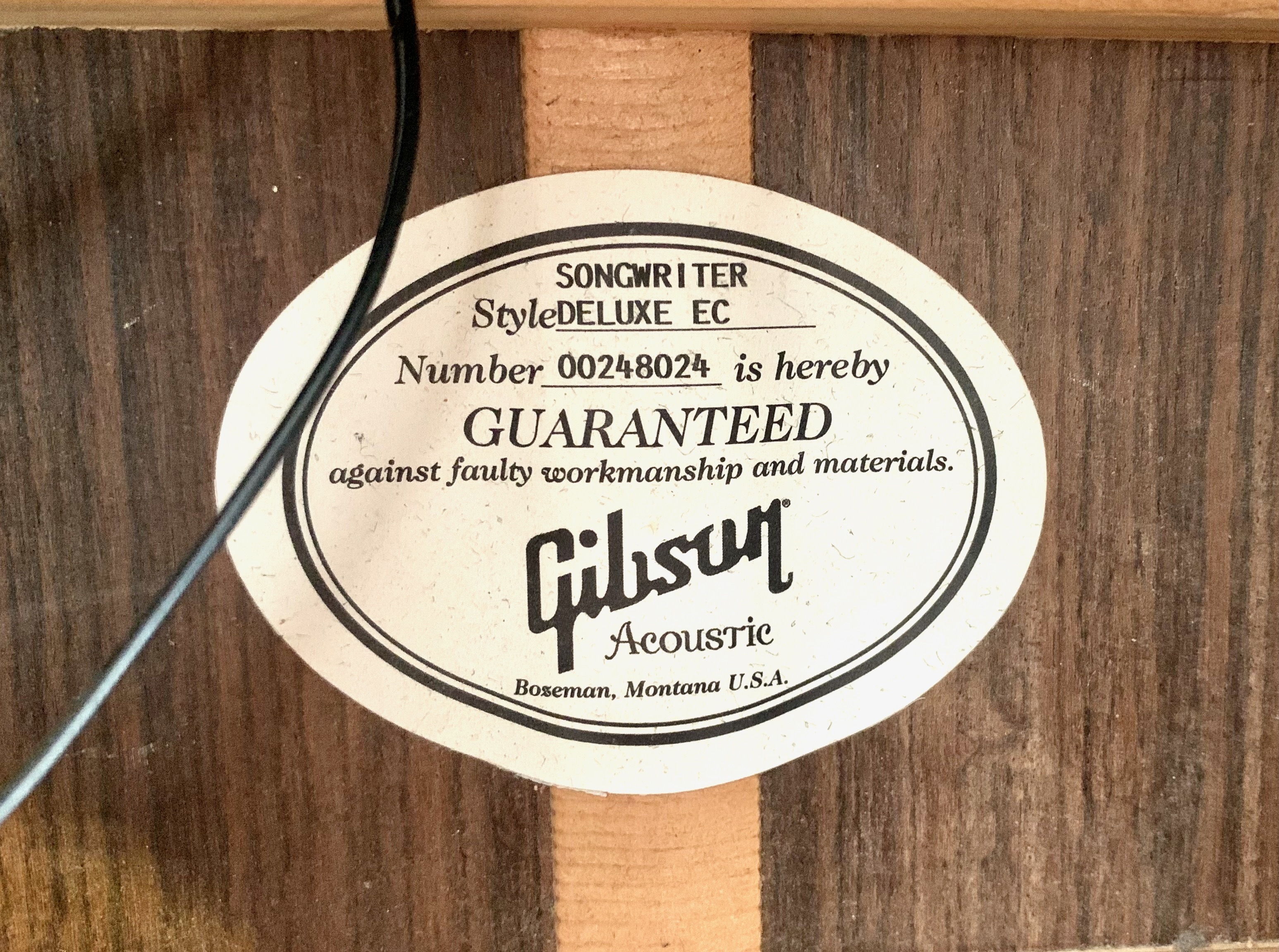 Gibson Songwriter Deluxe Custom EC (41417)