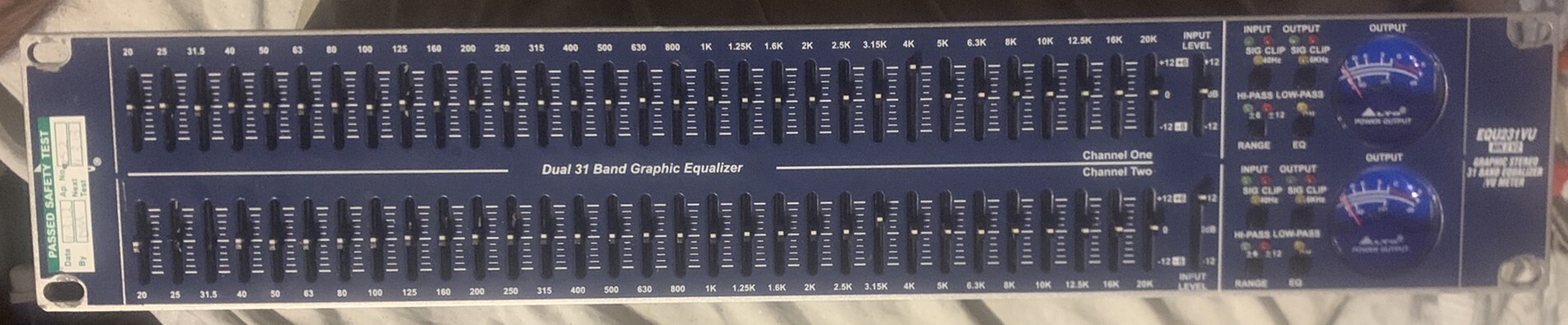 Egaliseur 31 Bandes Stereo Alto EQU231VU MKII V2 fonctionnel (lire l'annonce)