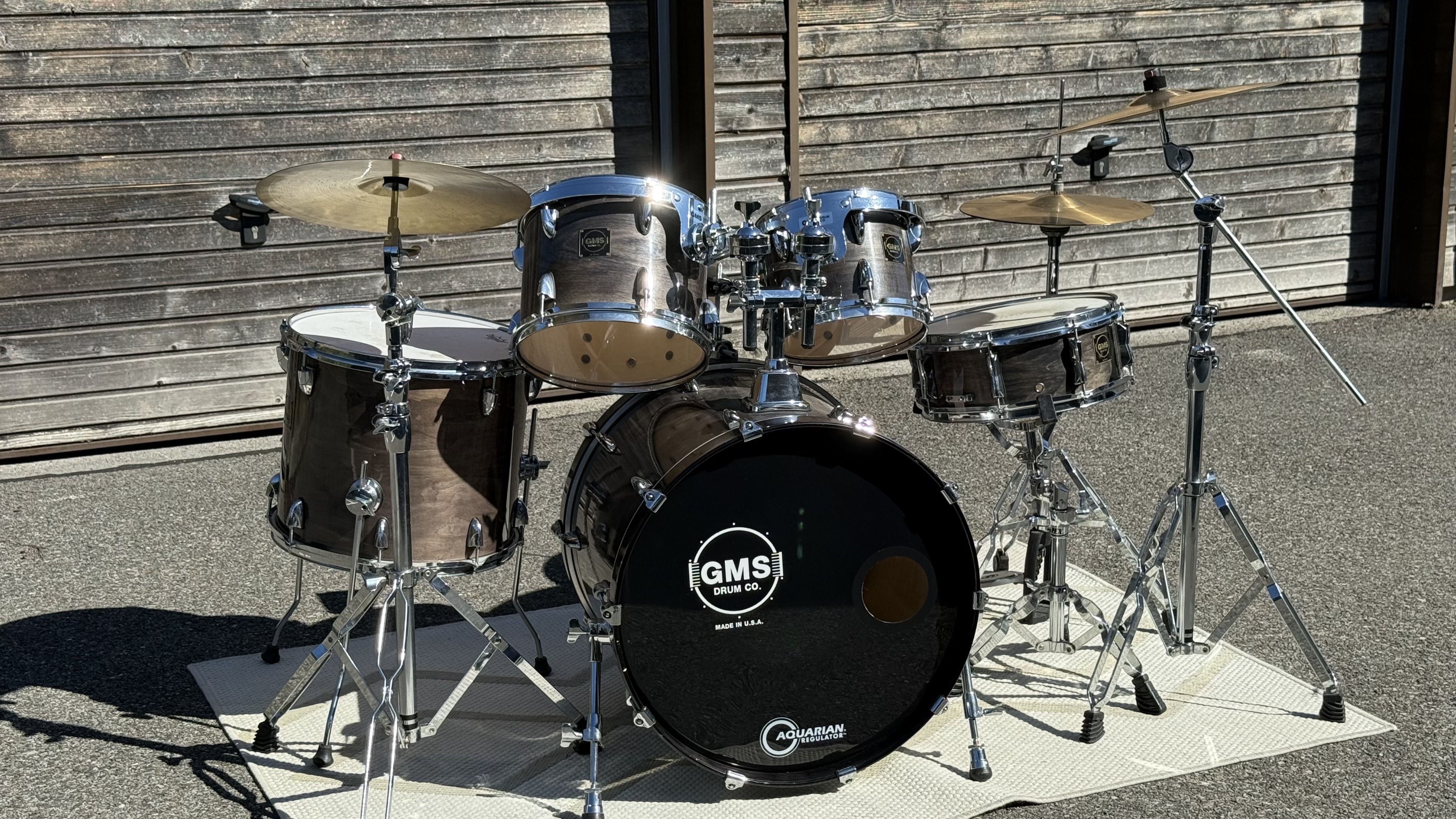 Batterie acoustique GMS Drum Co. SL Series Made in USA – Kit complet avec cymbales et accessoires