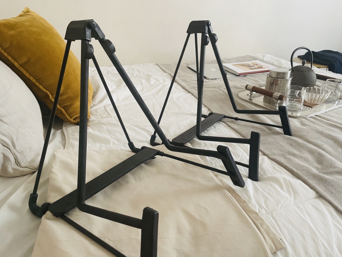 Lot de 2 supports guitare K&M König & Meyer Heli 2 A-Frame - Très bon état - Pliable
