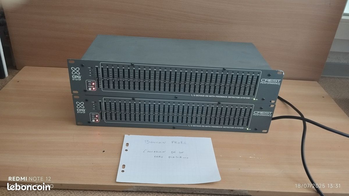 ✅ LOT : Crest Audio = Performance CPQ 2131 P