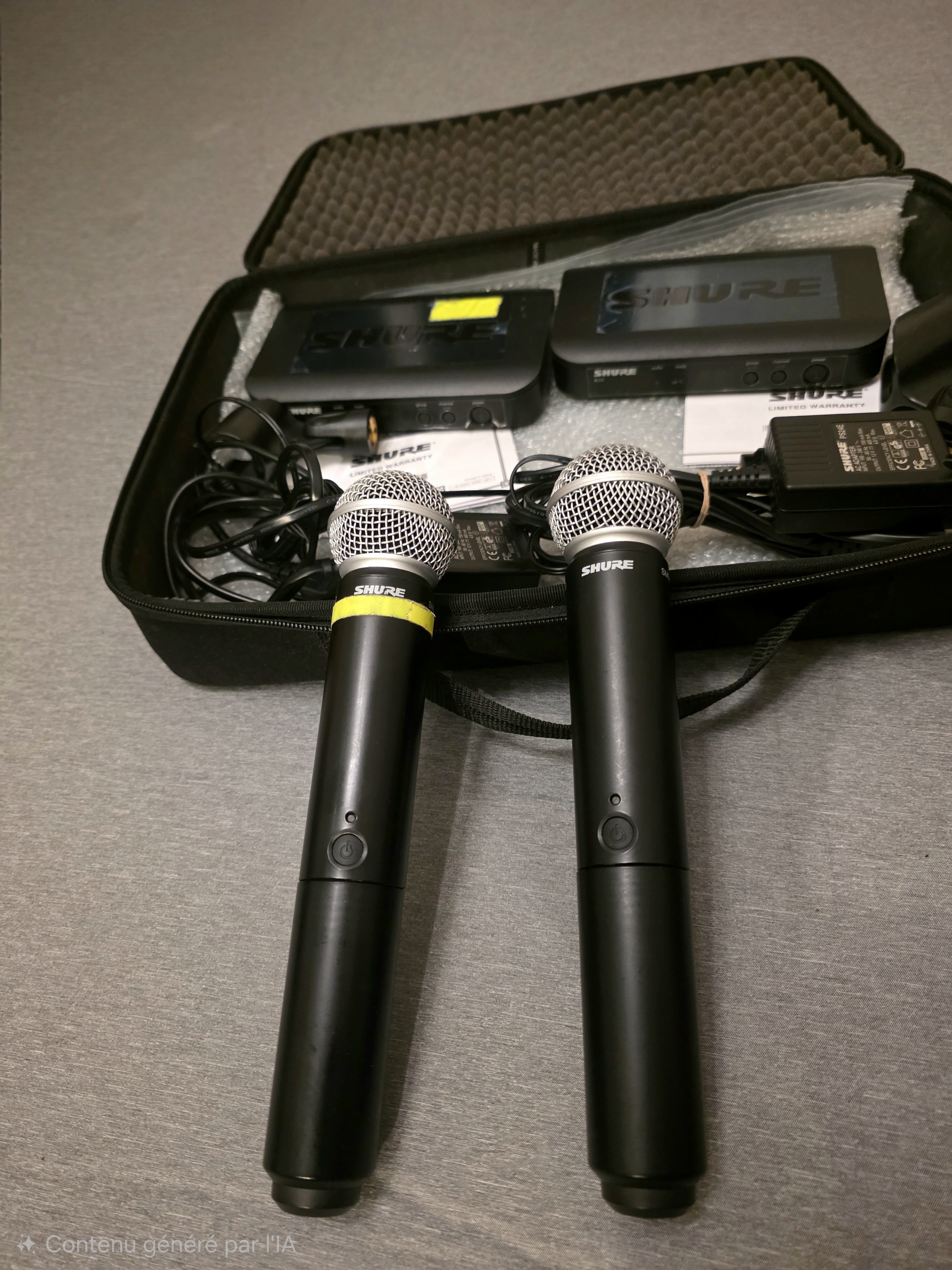 Micro Shure BLX24 / SM58 HF (Dès 260 l'unité ou 540 le lot)
