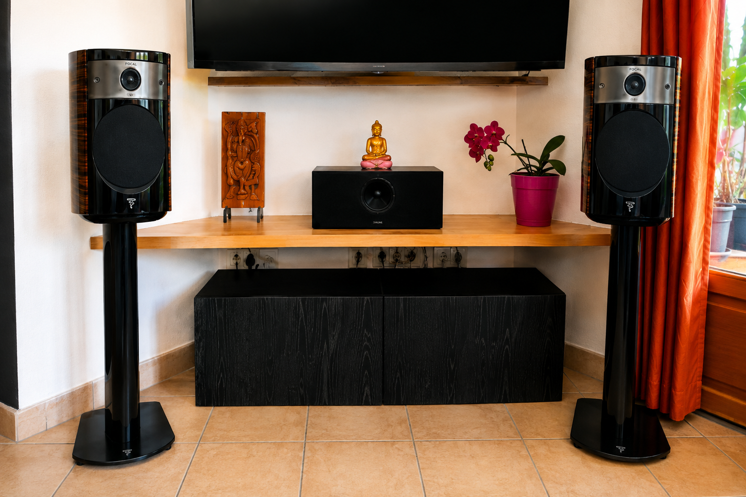 Focal Electra 1007 S + pieds Focal d’origine – finition bois
