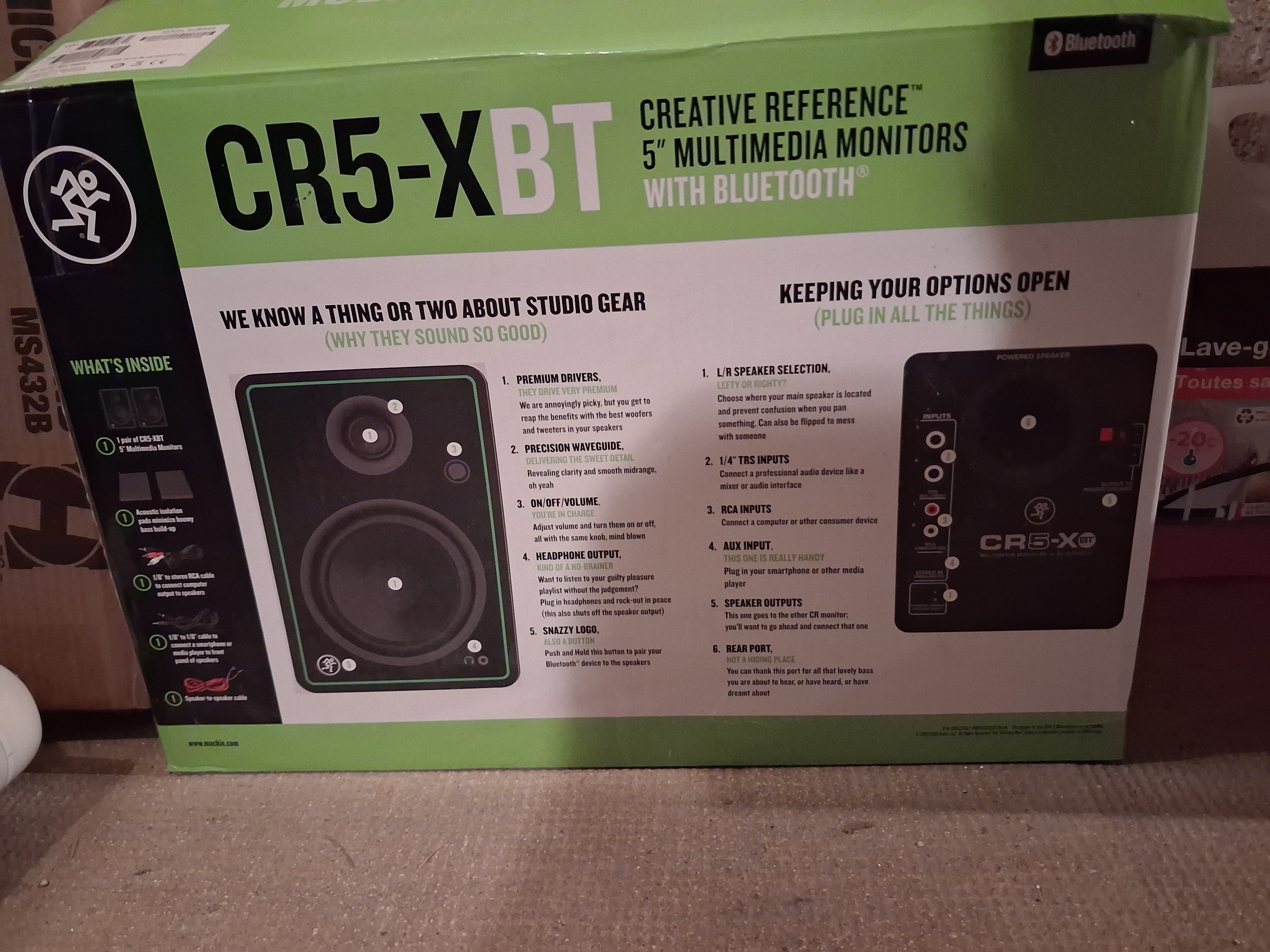 Enceintes de monitoring Mackie CR5-XBT