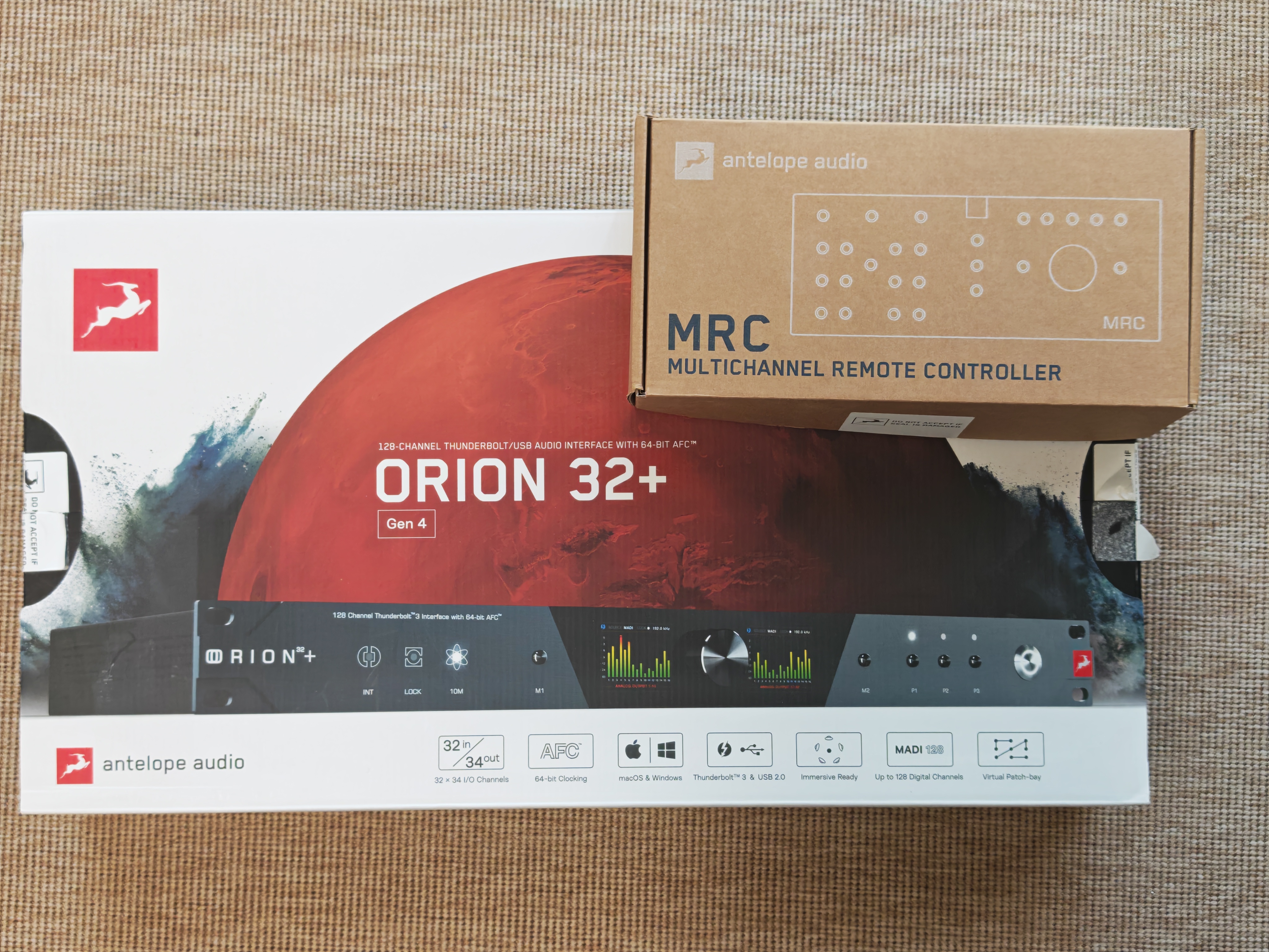Antelope Audio Orion 32+ Gen 4 avec sa commande MRC
