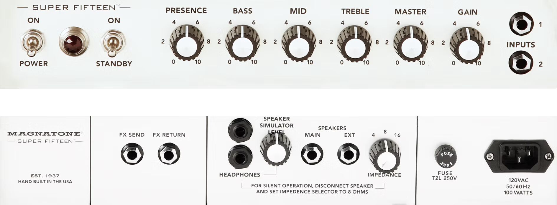 Magnatone Amps Super Fifteen Chrome Grape : Super Fifteen Chrome GrapePANEL