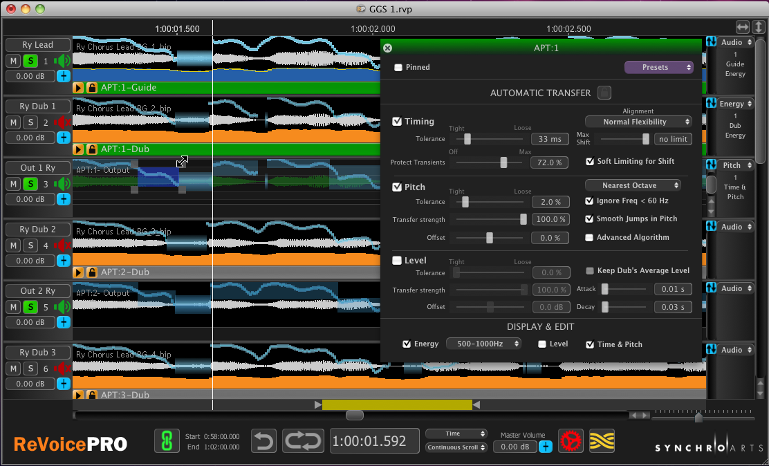 Traitements spectraux logiciels : RP V2 Full Screen oc