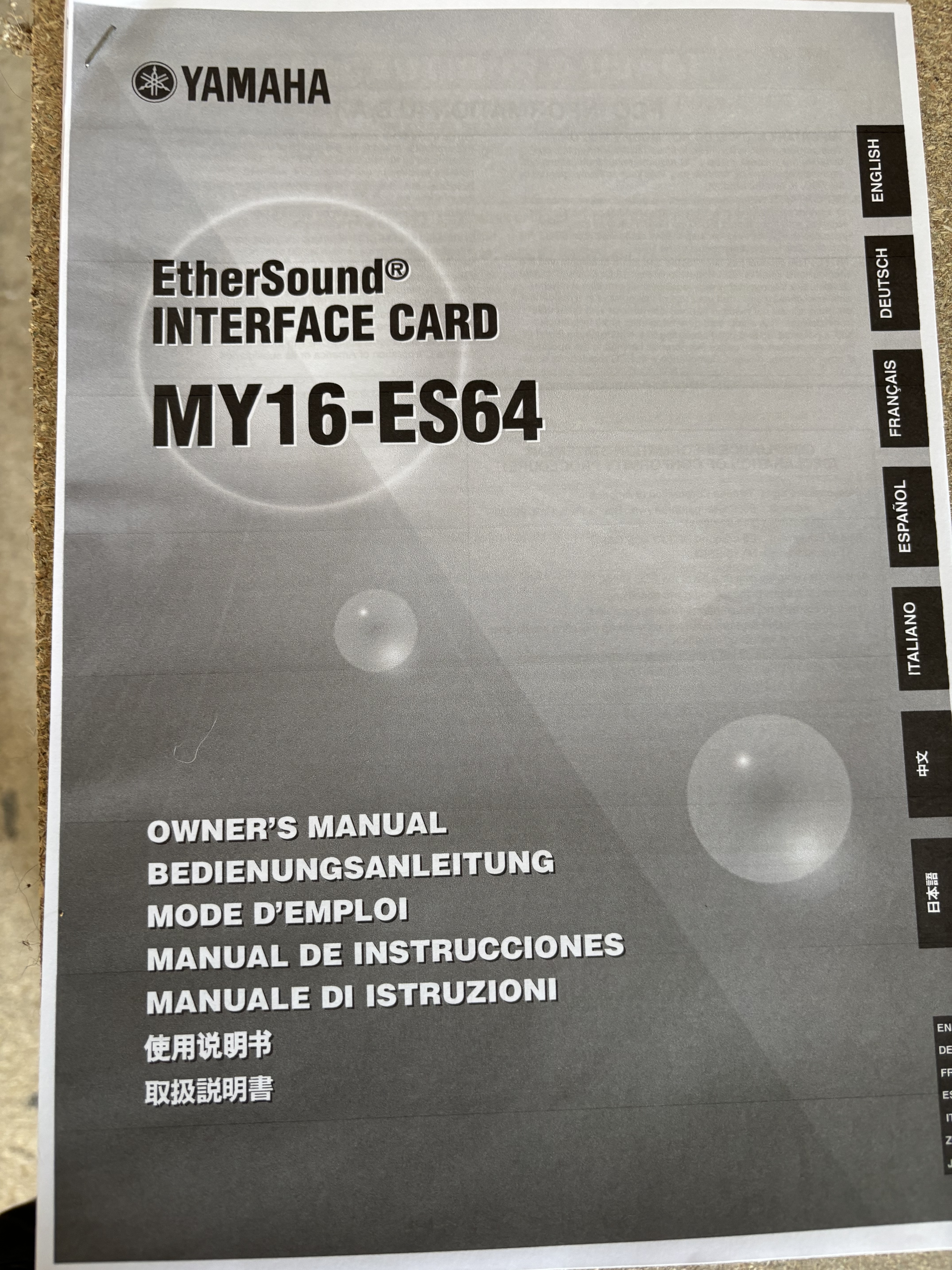 Carte yamaha My16-64es