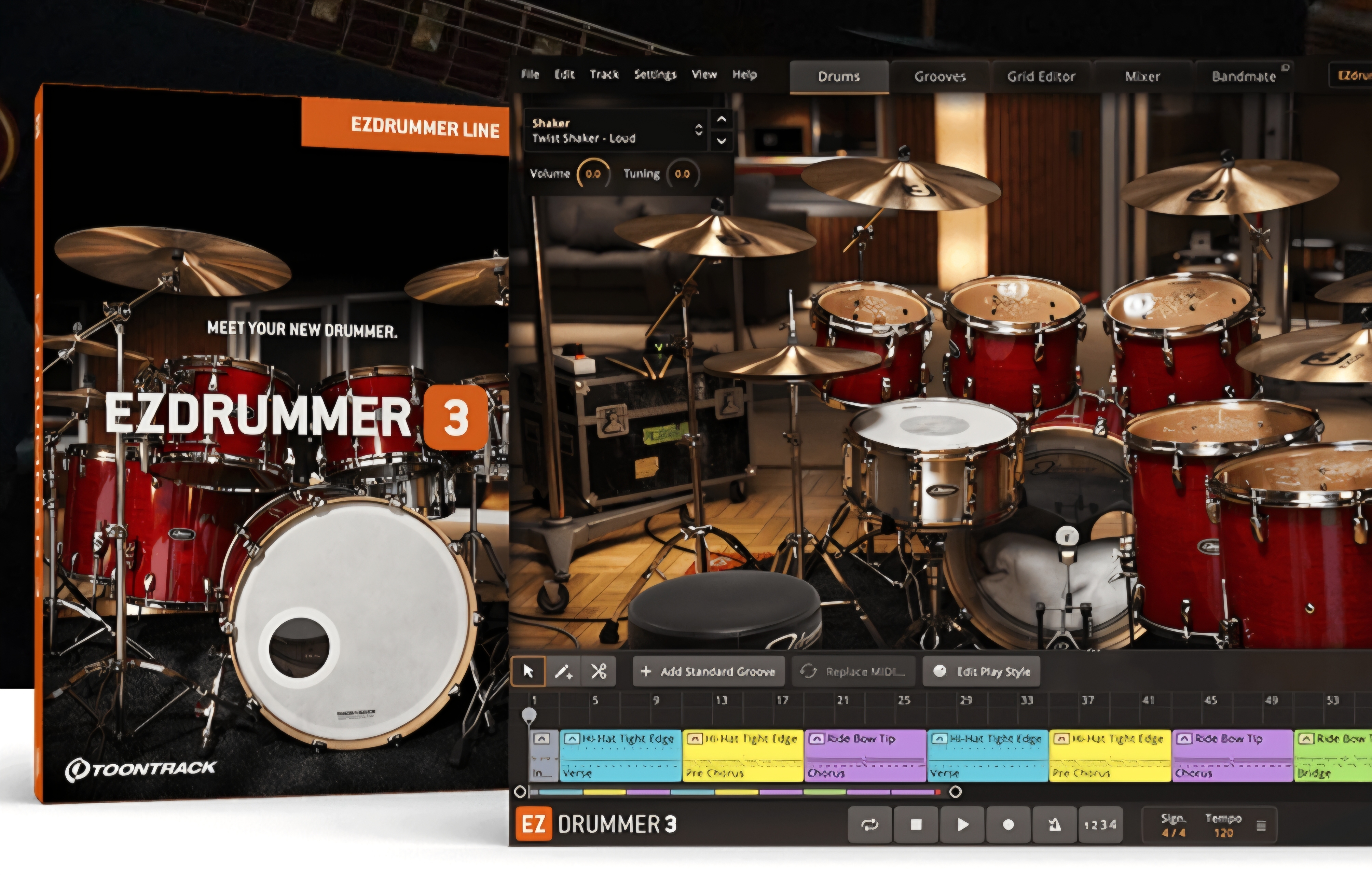EZ Drummer 3 + Pop Rock Ezx + Classic Rock Ezx