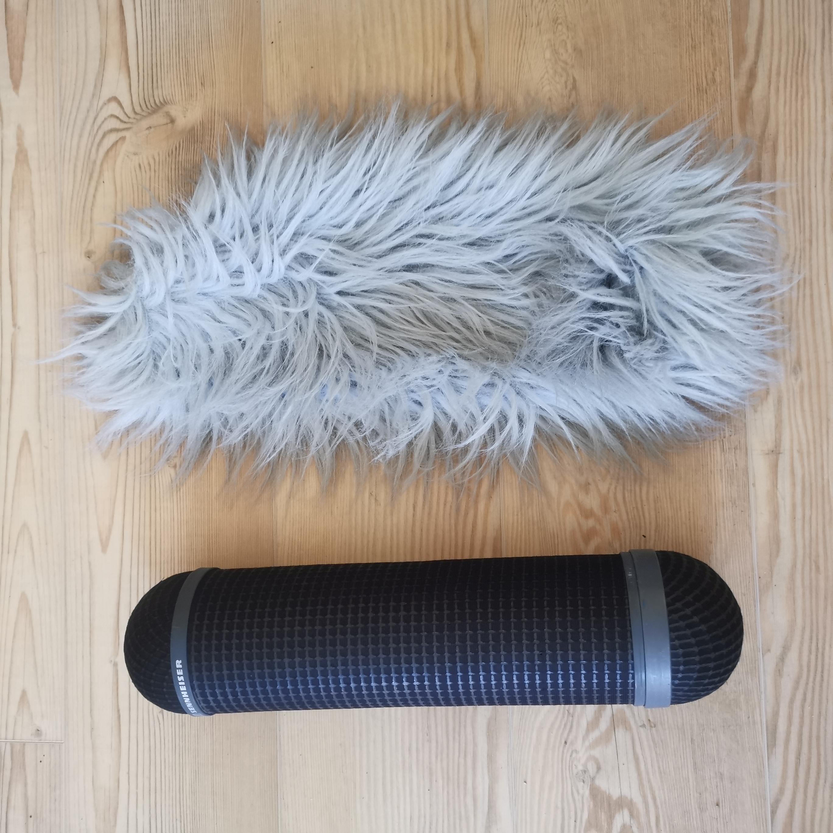 Bonnette anti-vent rigide Sennheiser MZW 60-1 + poils long Wolf MZH 60-1