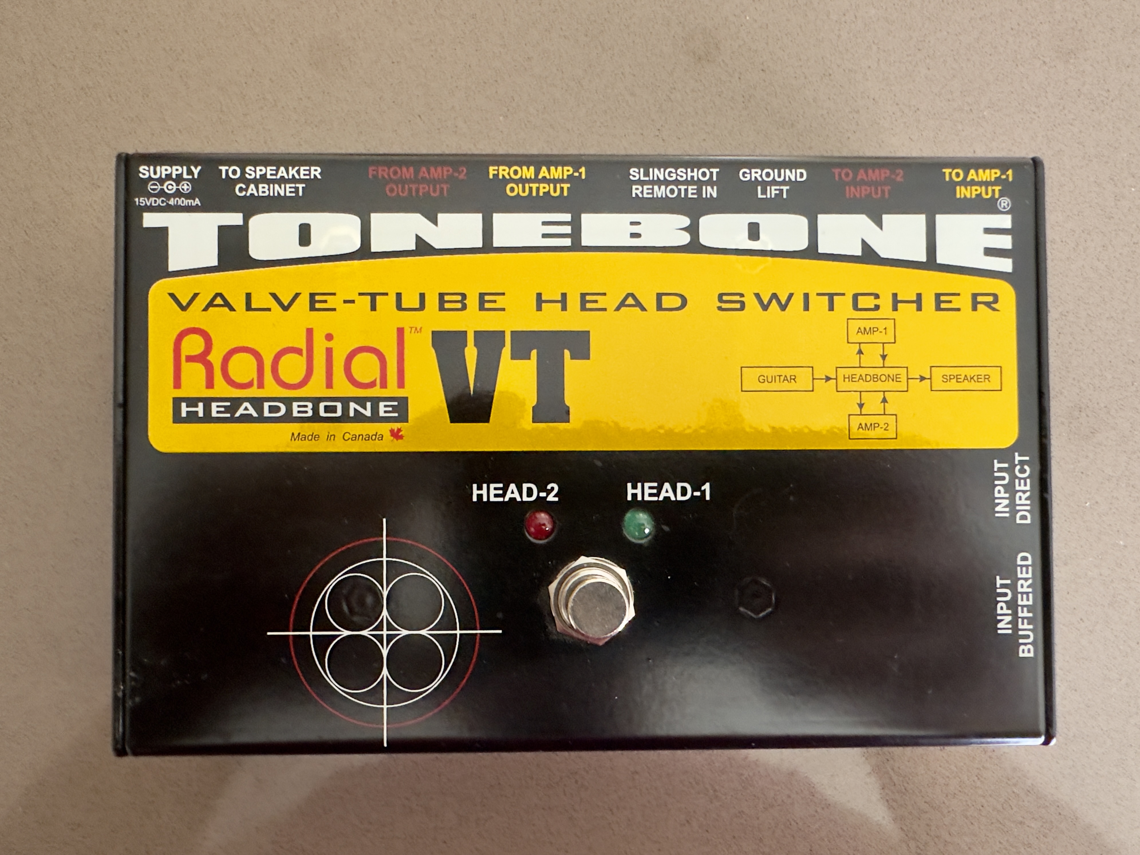 Radial Headbone VT - Switch 2 amplis à lampes - Boîte complète