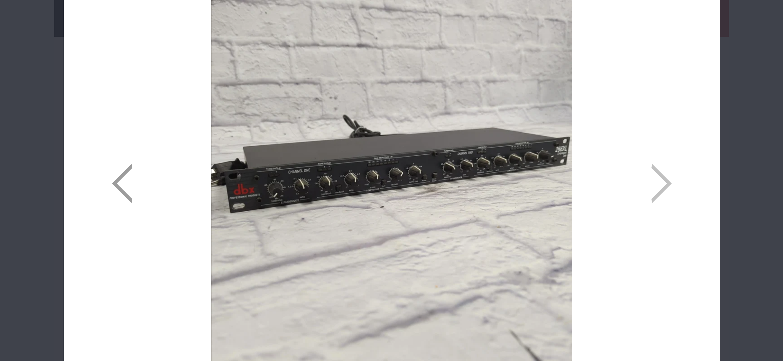 DBX 266 XL compresseur et gâte stéréo 