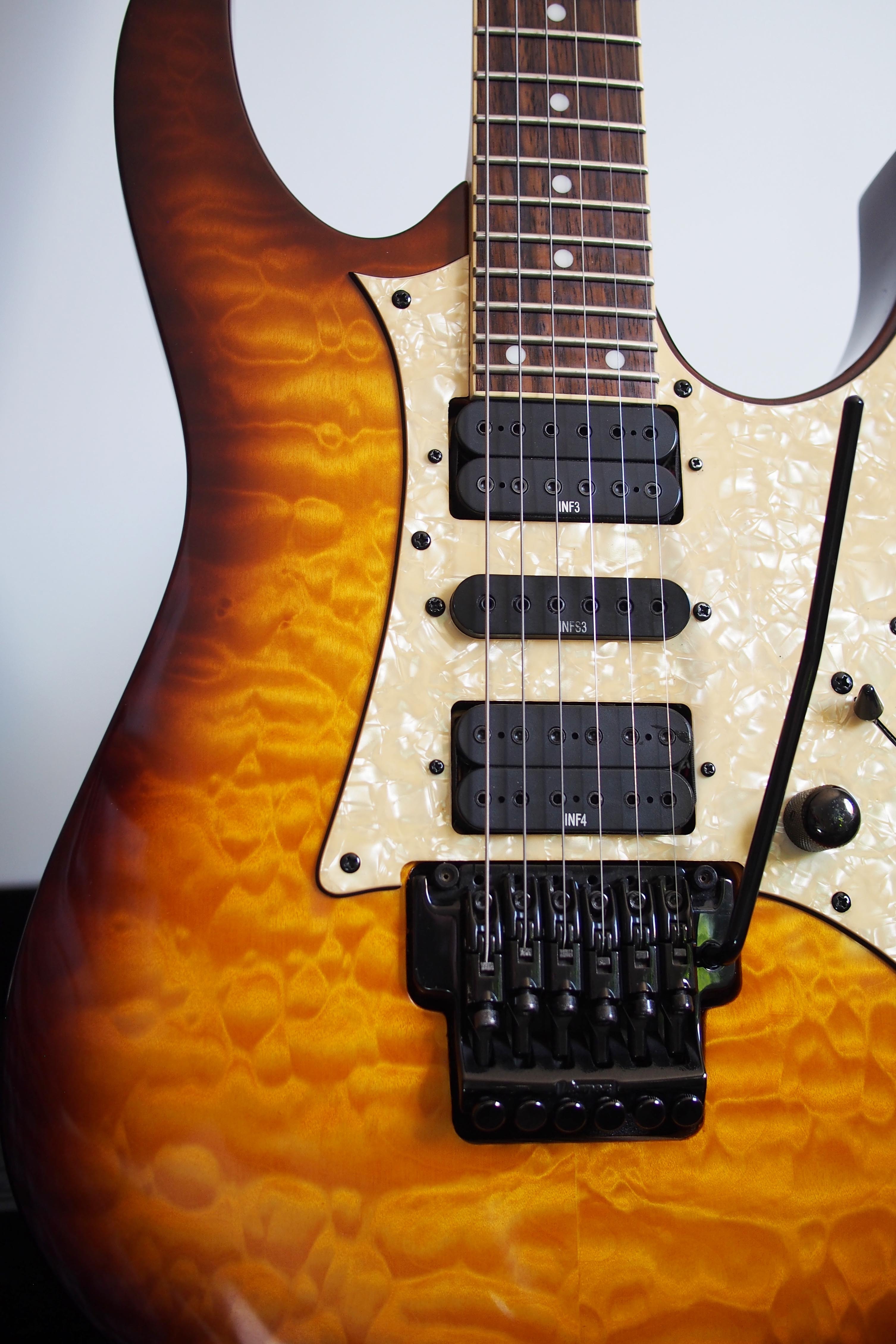 Ibanez RG 350QM antique burst