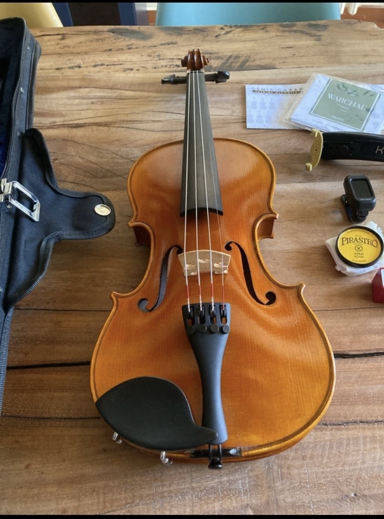 Violon de luthier 3/4 — Ensemble complet prêt à jouer