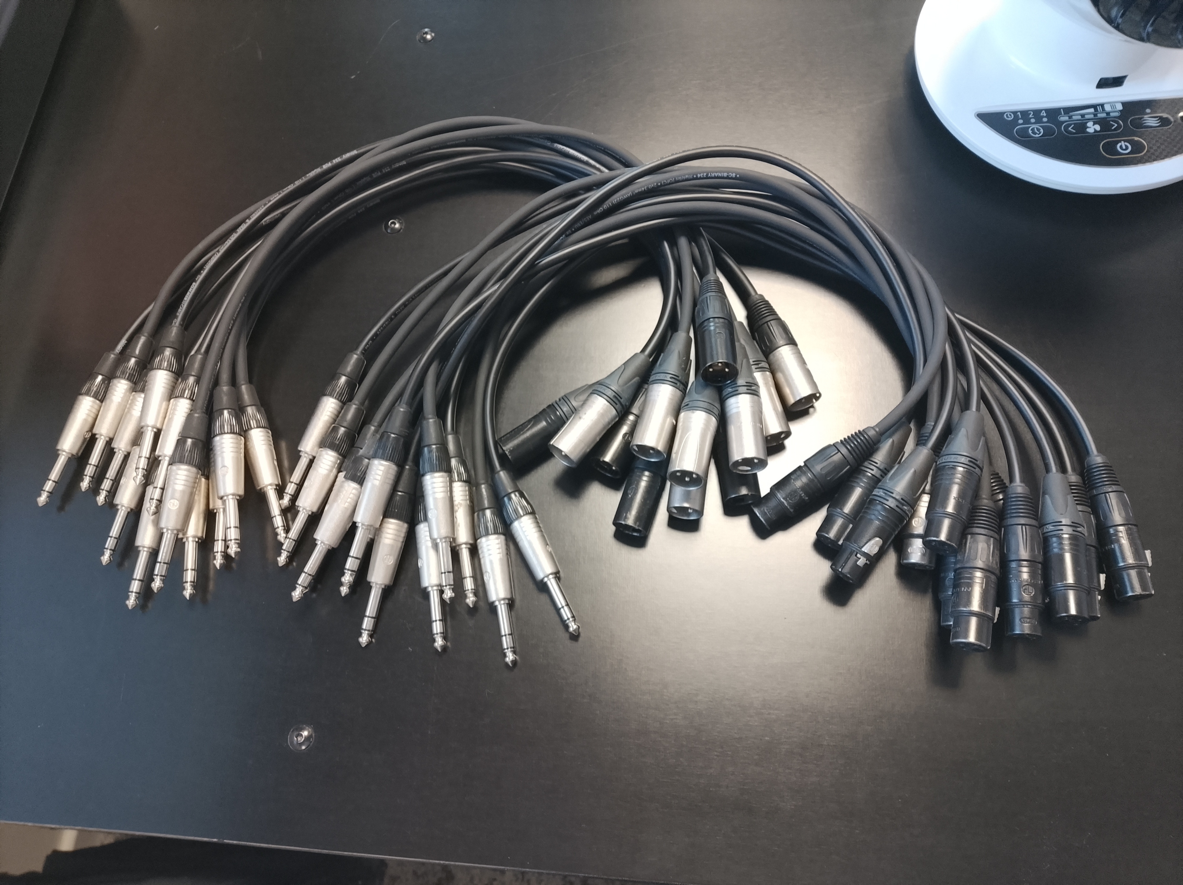 Lot de 24 câbles de patch Sommer / Neutrik  jack-xlr
