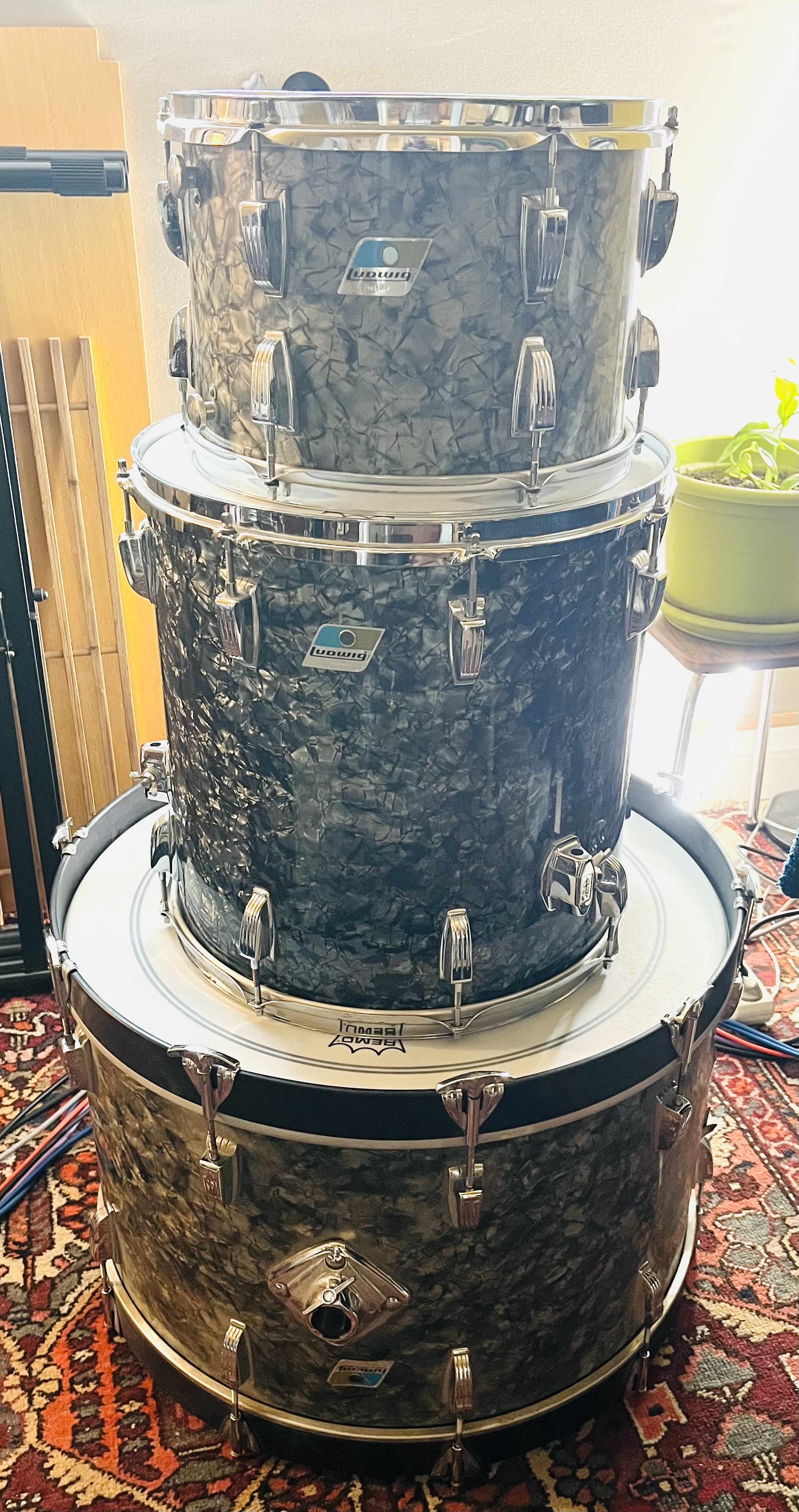 Batterie Vintage Ludwig B&O badge 1978