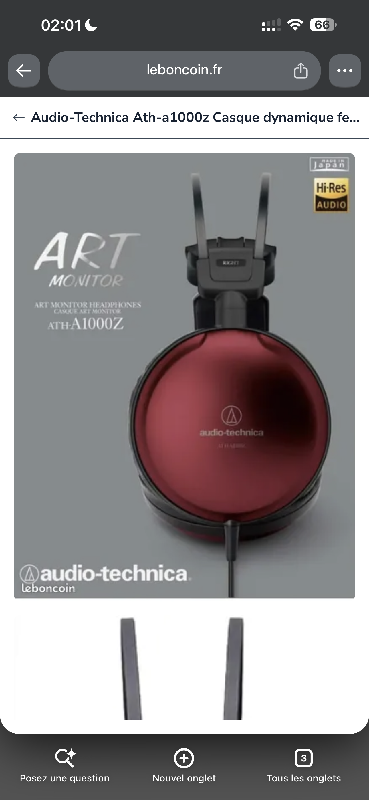 Casque haut de gamme Audio-Technica ATH-A1000Z