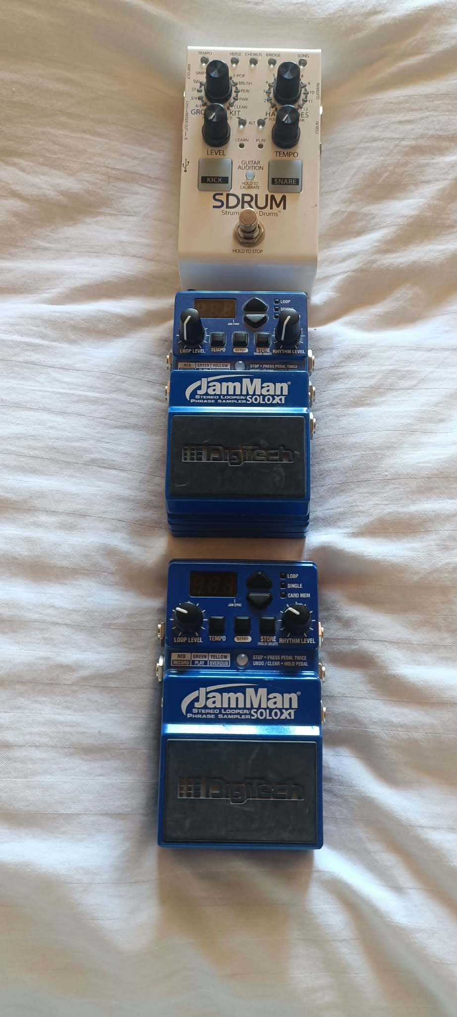 Lot de 2 Jamman solo XT + 1 sdrum + footswitch fs3x en bon état